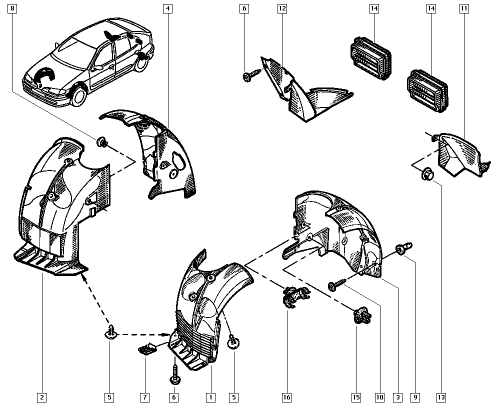 7703081178 Clip, tapacubos RENAULT