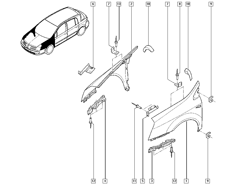 7701054372 Cuerpo RENAULT