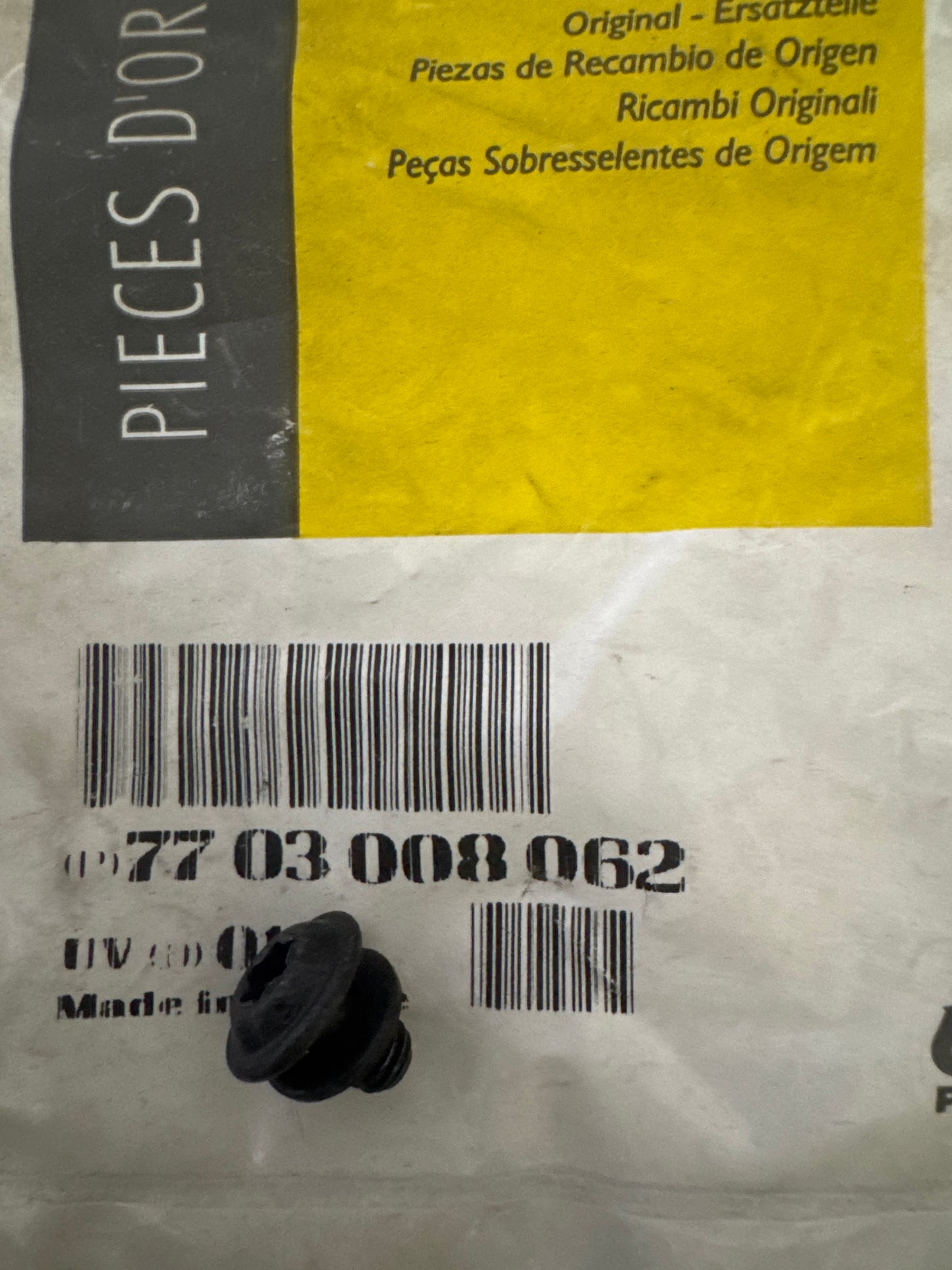 7703008062, TORNILLOS LUNA AR, Renault