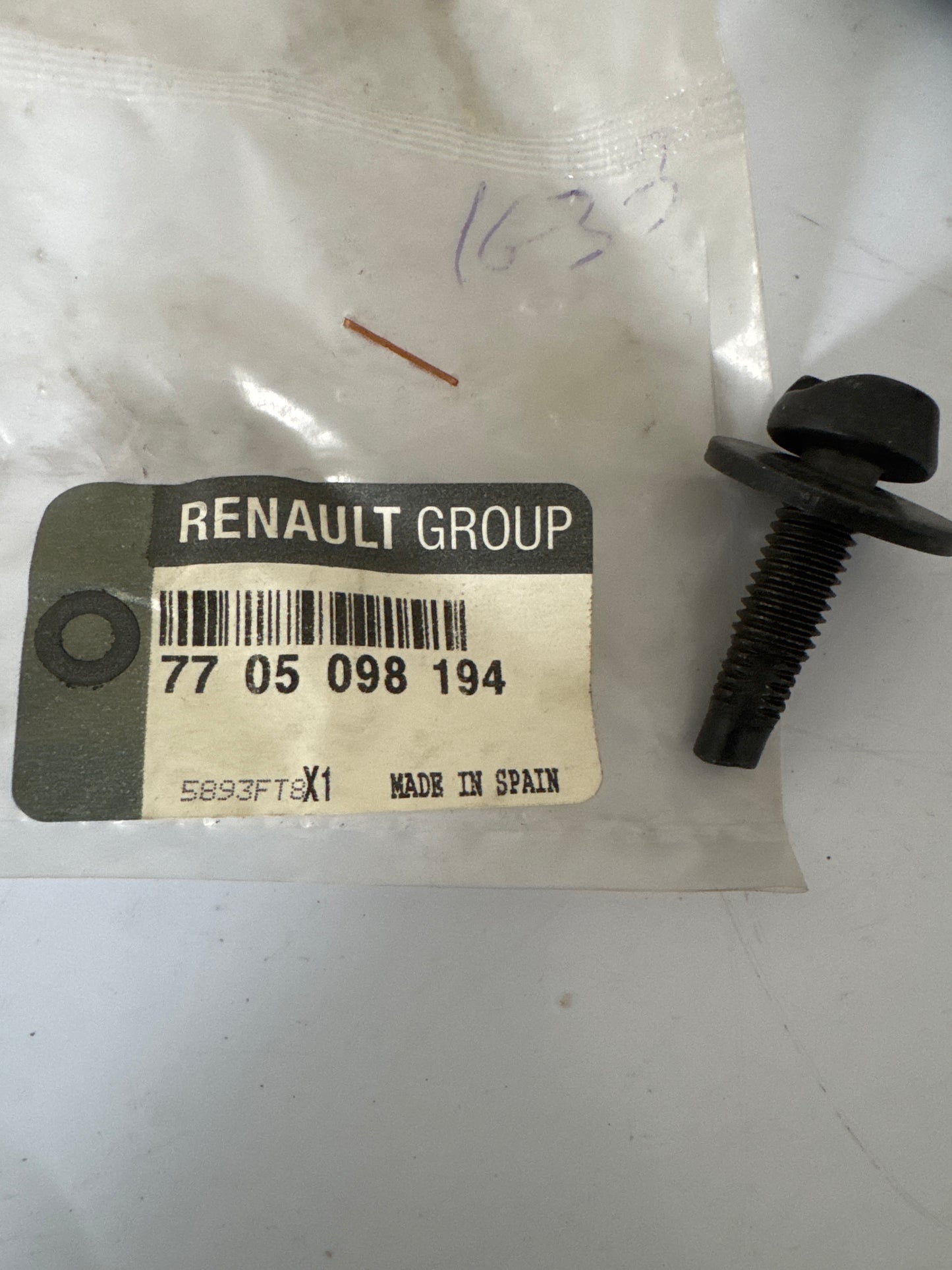 7705098194, TORNILLO M8X25, Renault
