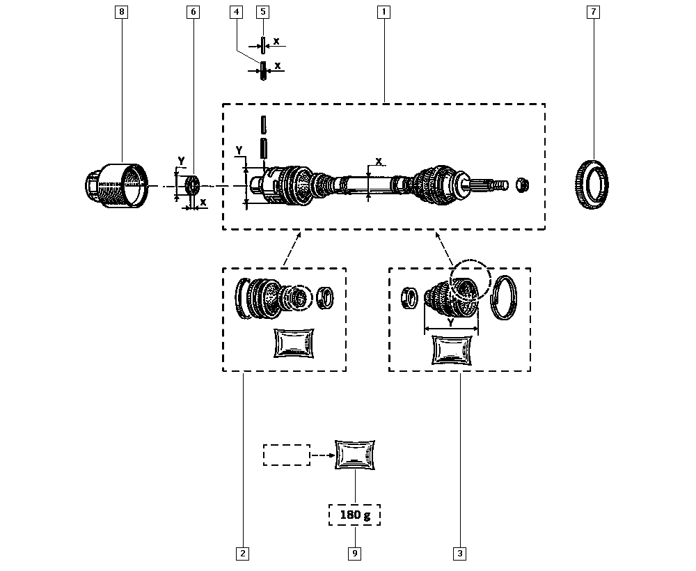 7703067135 GOUPILLE E 6X50 RENAULT