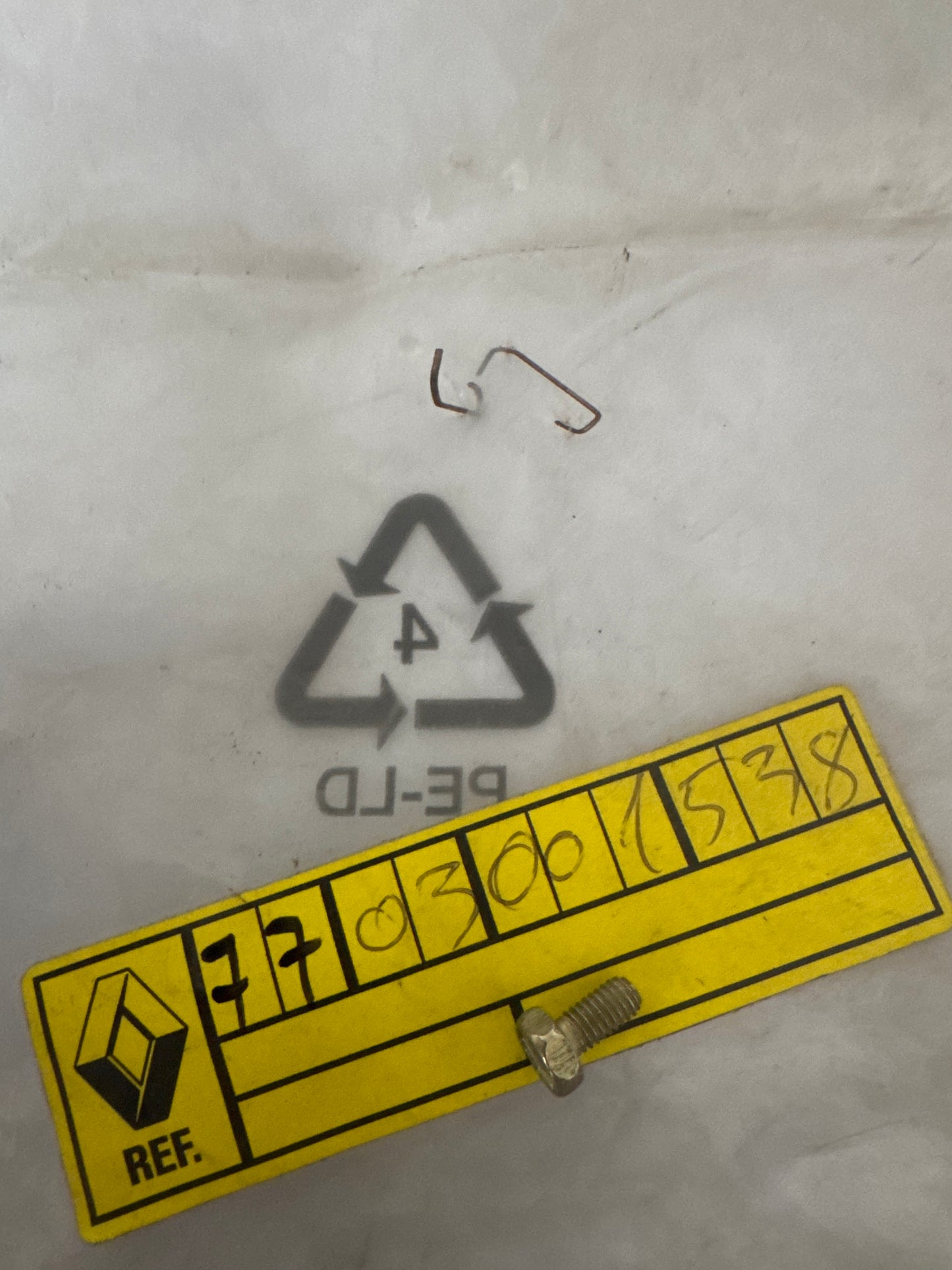 7703001538, *VIS HEX       4X, Renault