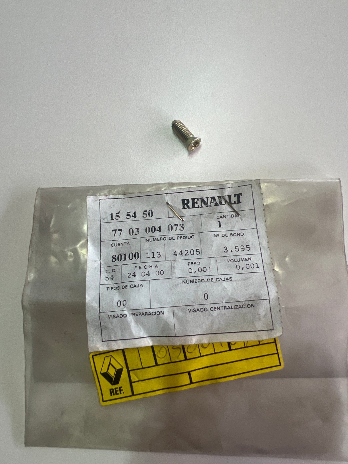7703004078 - #TORNILLO FIJ - Renault