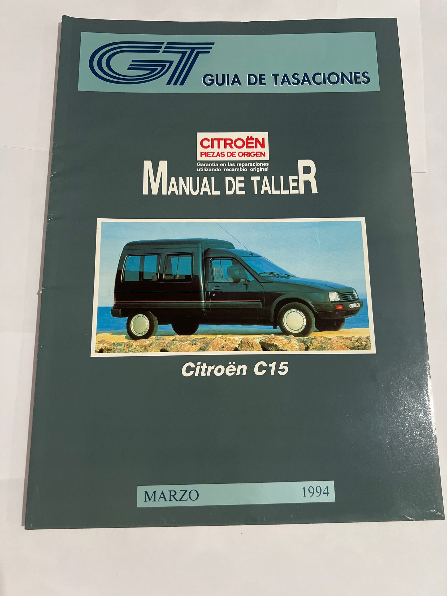 Guía de tasaciones Citröen C15.
Manual de taller marzo 1994