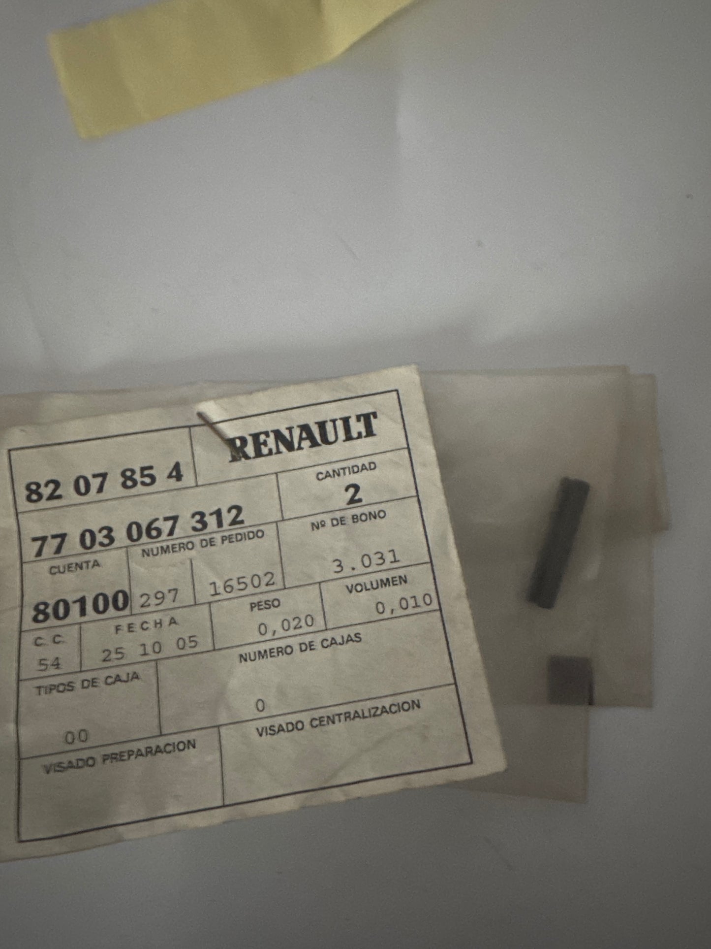 7703067312, PASADOR HORQUILL, Nissan