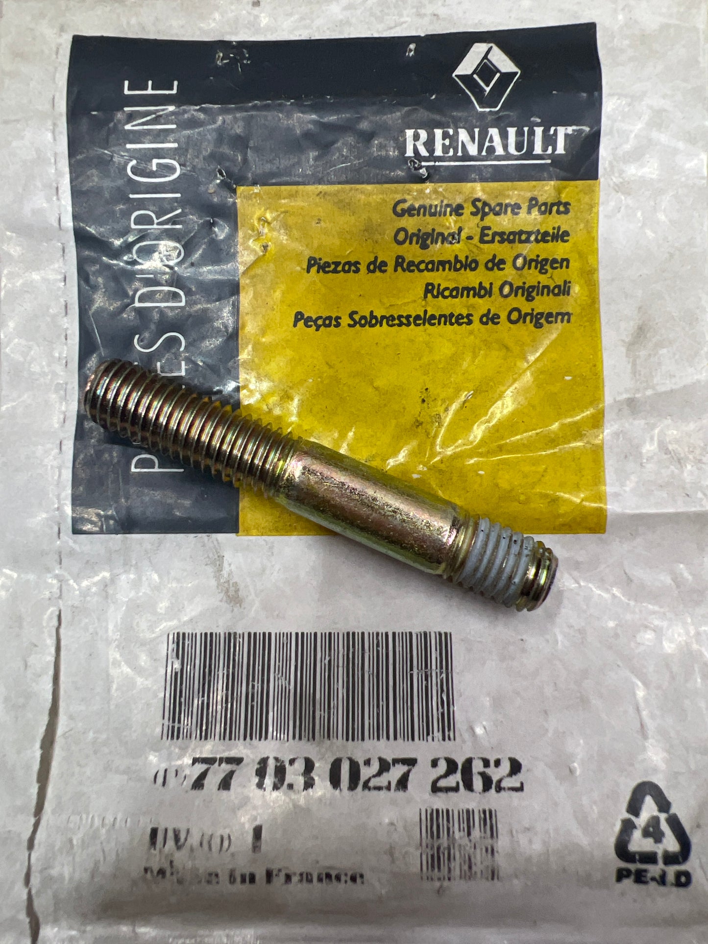 7703027262 ESPARRAGO ROSCADO RENAULT