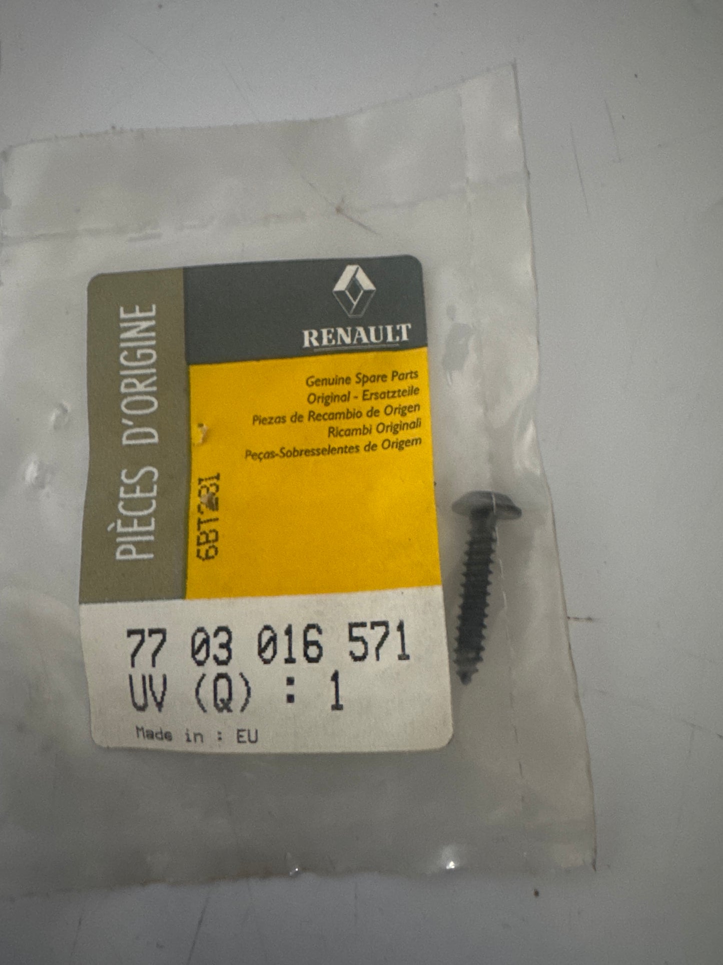 7703016571, TORNILLO, Renault