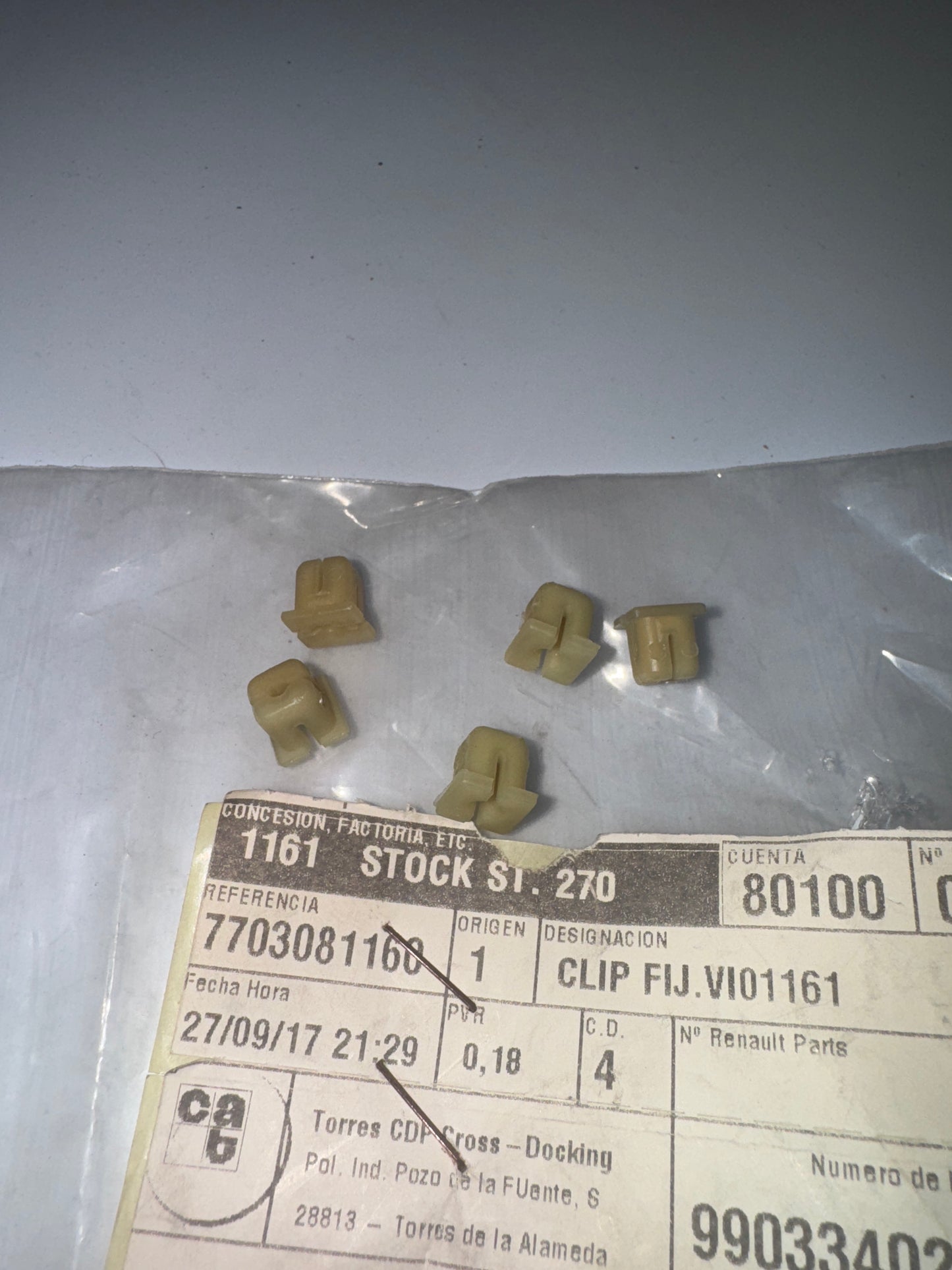 7703081160, CLIP FIJ.VISERA, Renault