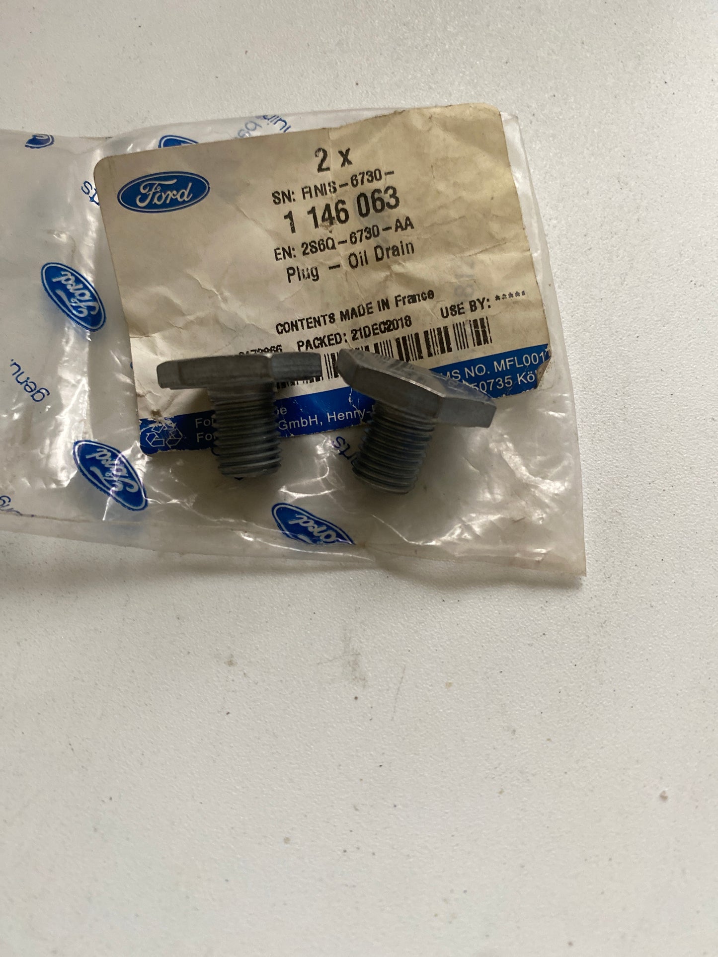 1146063, TAMPAO - DRENAGEM DO OLEO, Ford