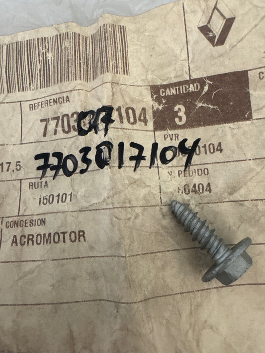 7703017104, TORNILLO 6X17,5, Renault