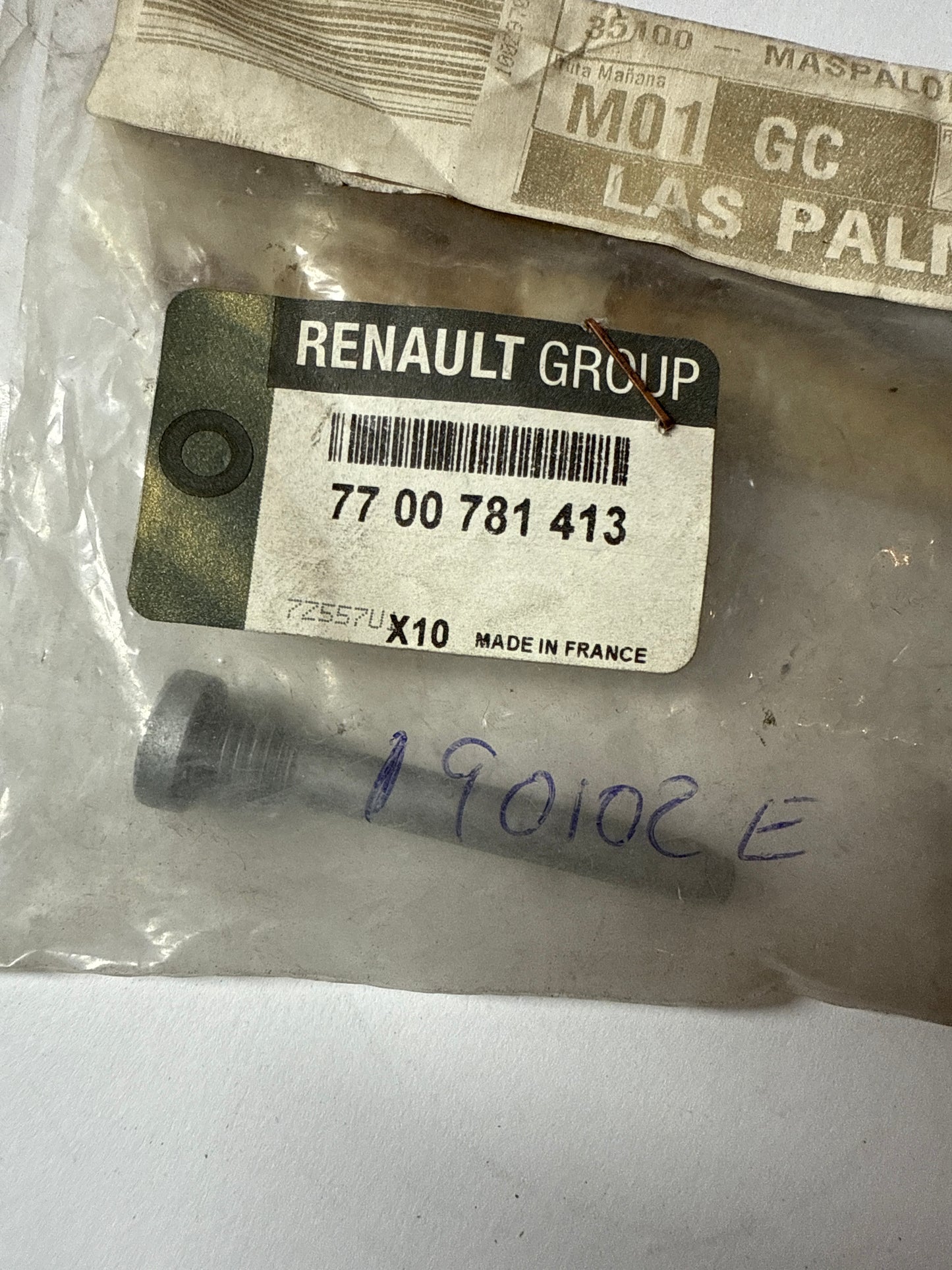 7700781413, EJE DE BISAGRA, Renault