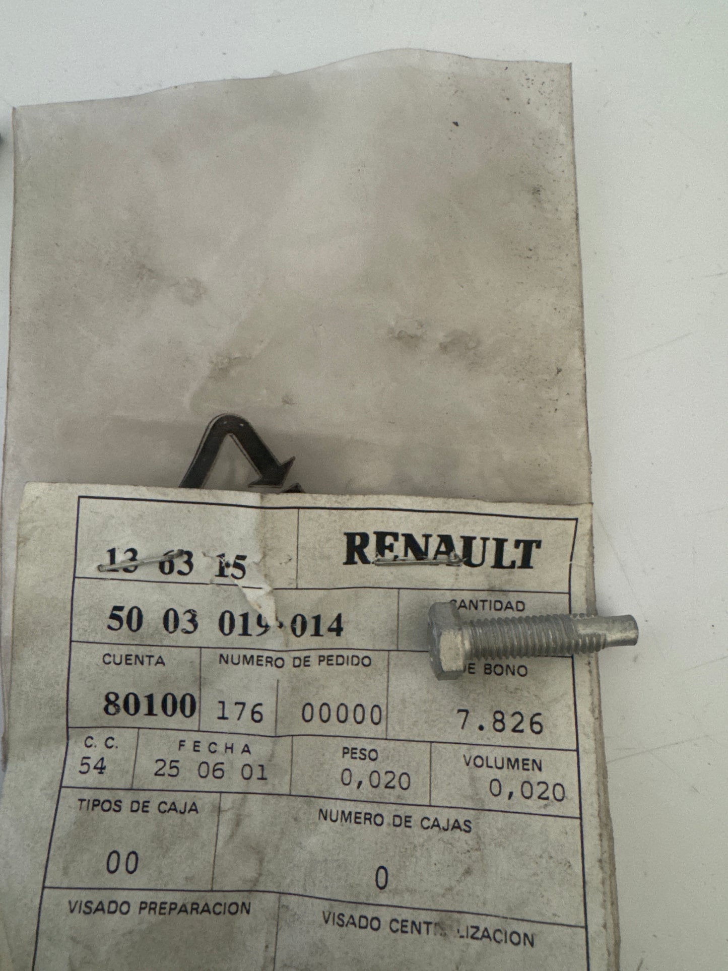 5003019014, TORNILLO, Renault