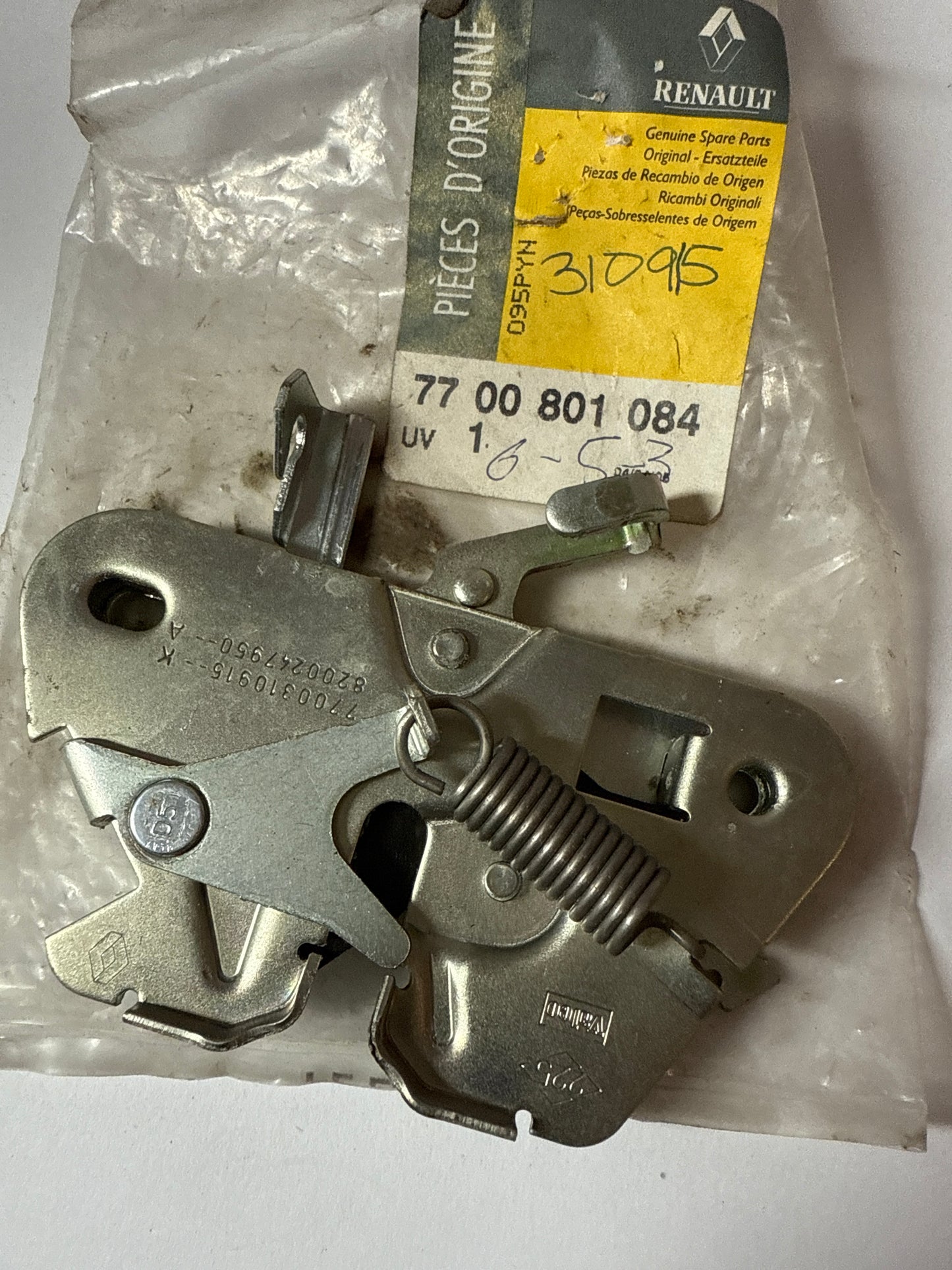 7700801084, CERRAD CAPOT DE, Renault