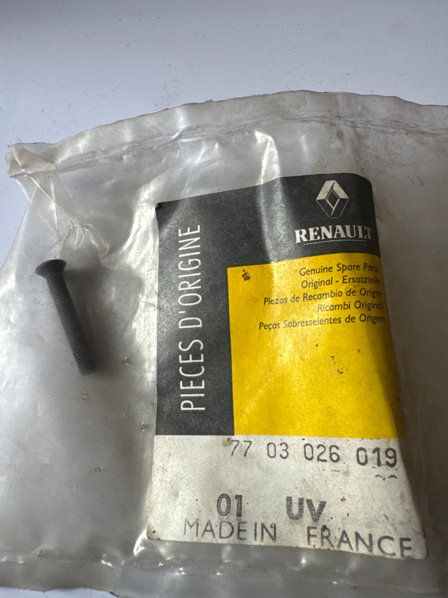 7703026019, TORNILLO, Renault