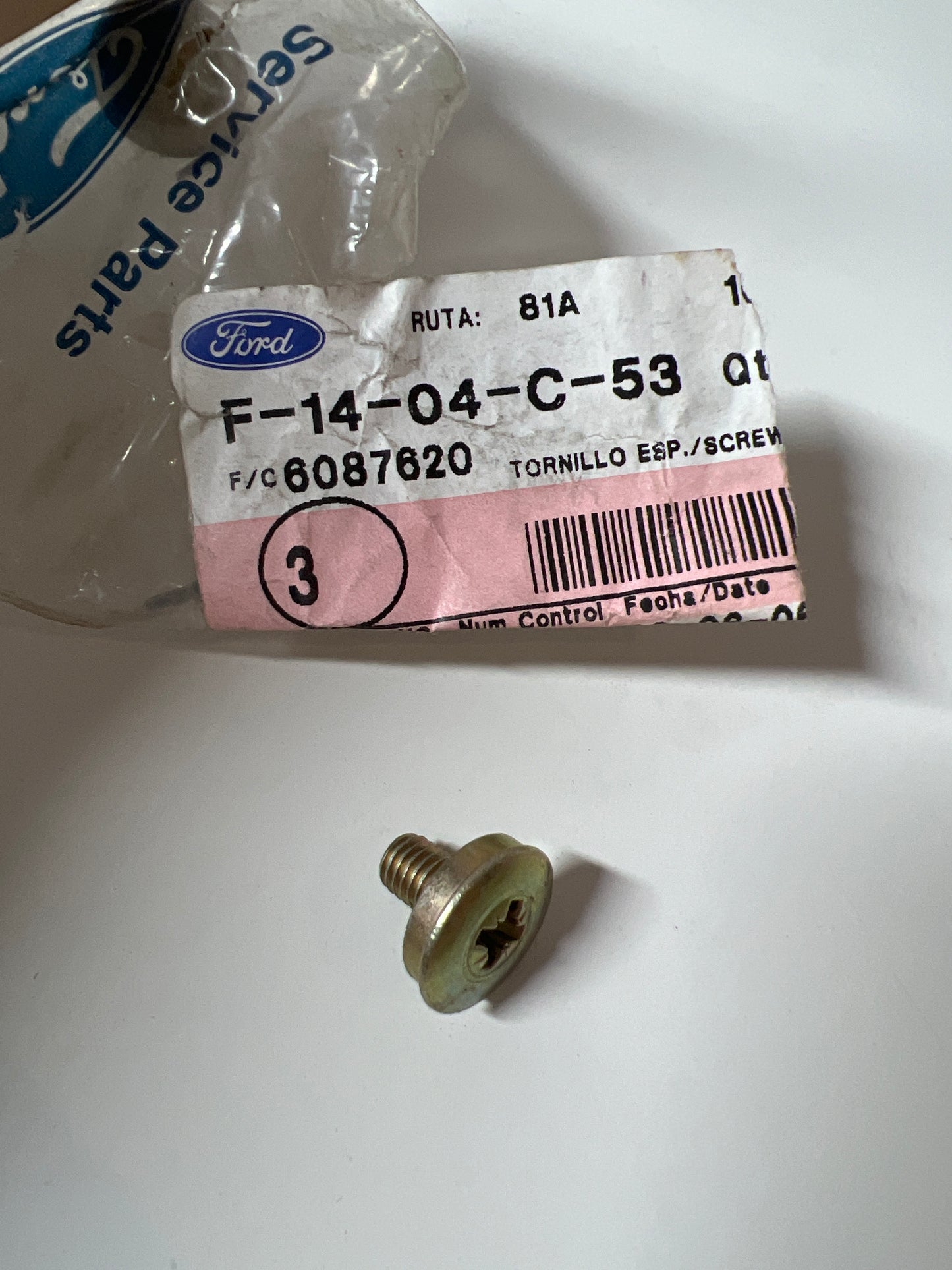 6087620, TORNILLO ESPECIAL, Ford