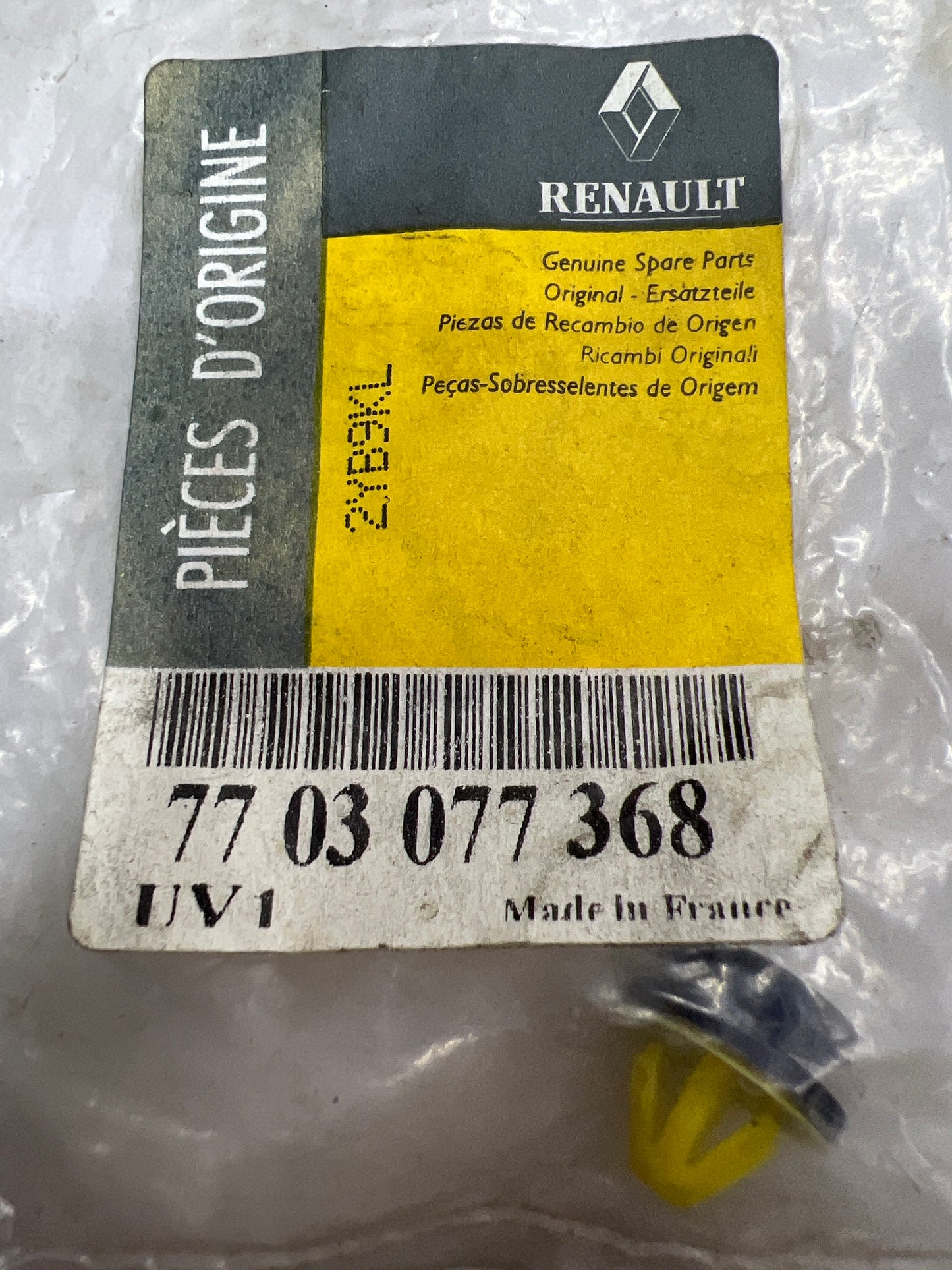 7703077368 Clip, tapacubos RENAULT