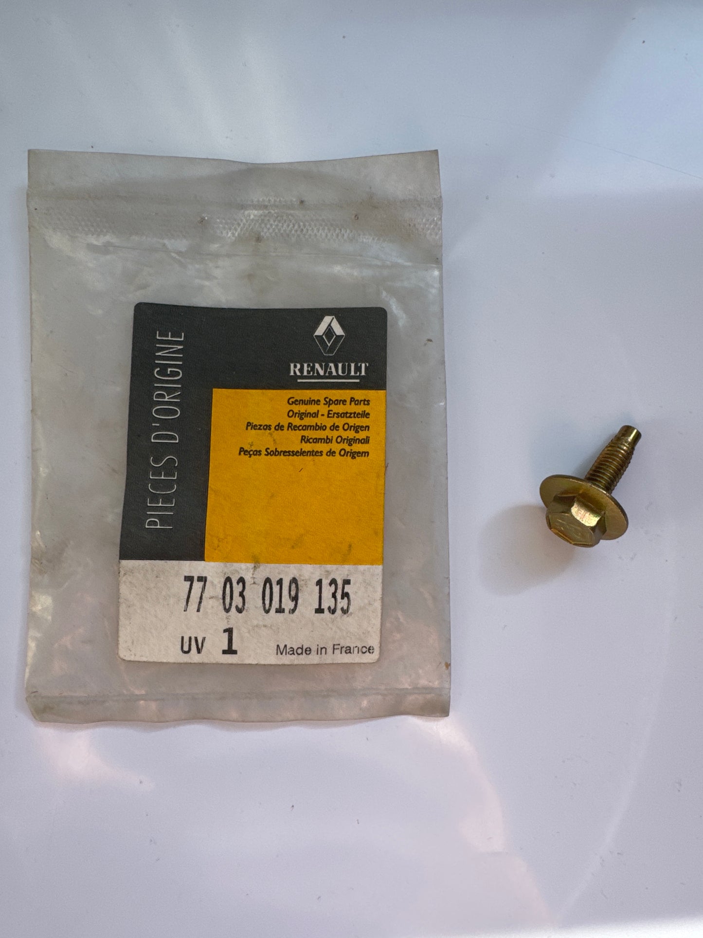 7703019135, TORNILLOS BARRA T, Renault