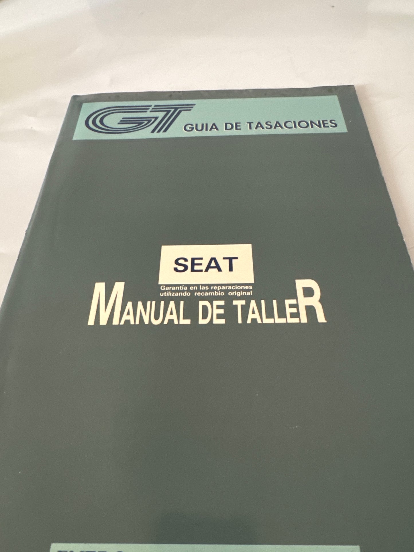 GT. Guía de tasaciones. Manual de taller. SEAT. Enero 1995
