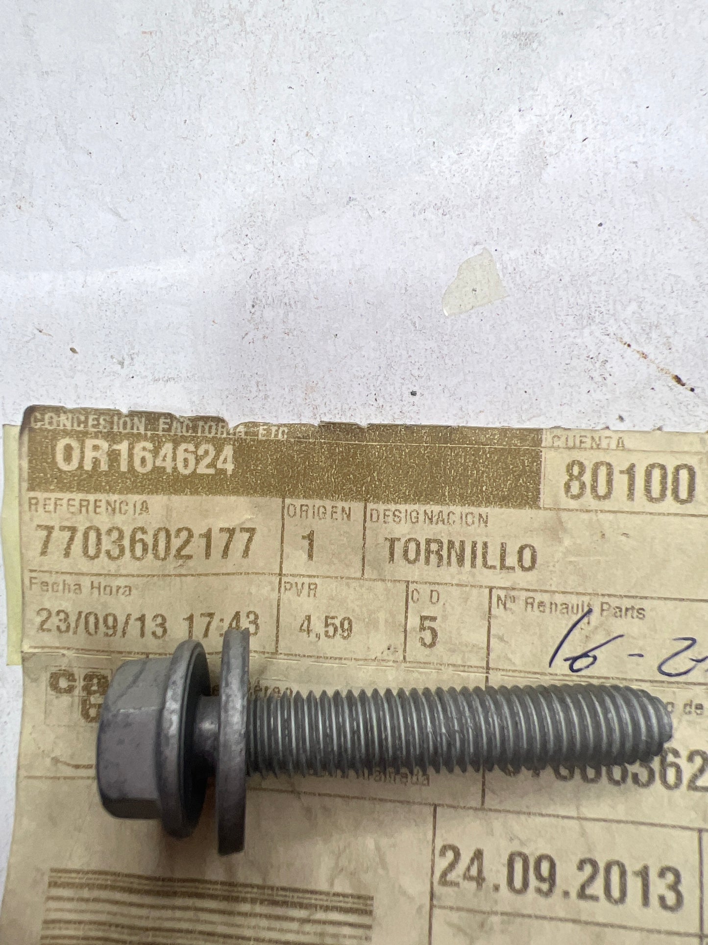 7703602177 TORNILLO RENAULT