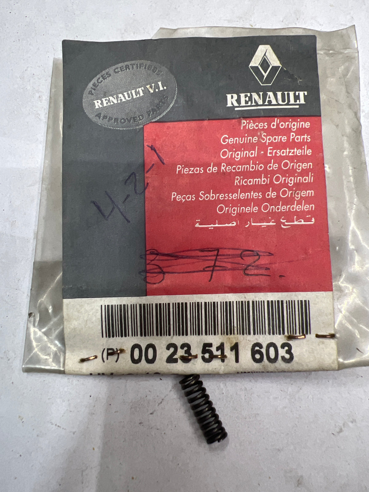Resorte de compresión Renault 0023511603