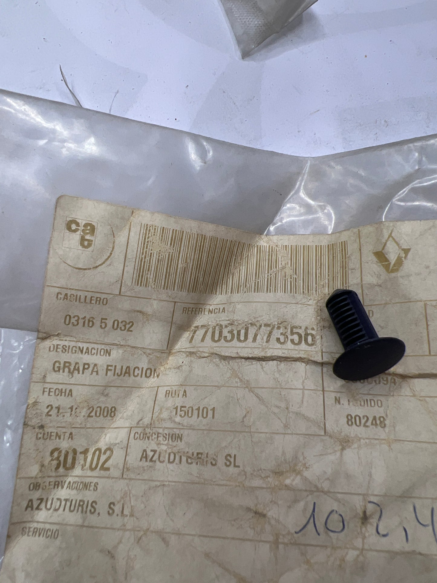 7703077356 Clip, tapacubos RENAULT
