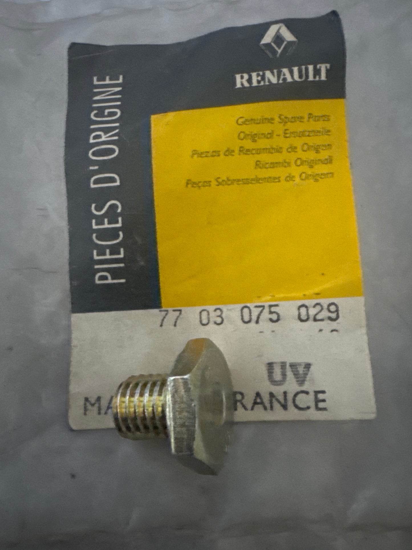 7703075029, TAPON VACIADO, Renault