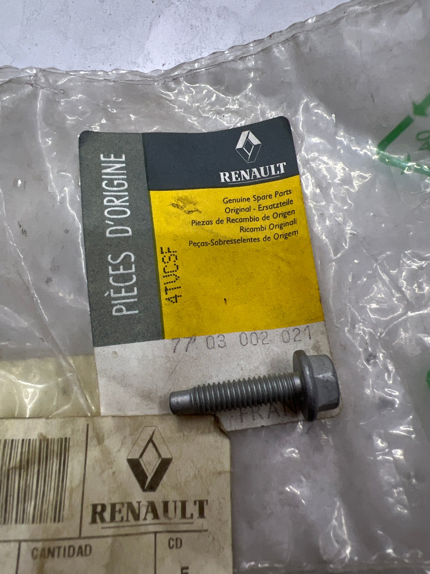 7703002021 TORNI FIJ CONTRAL RENAULT