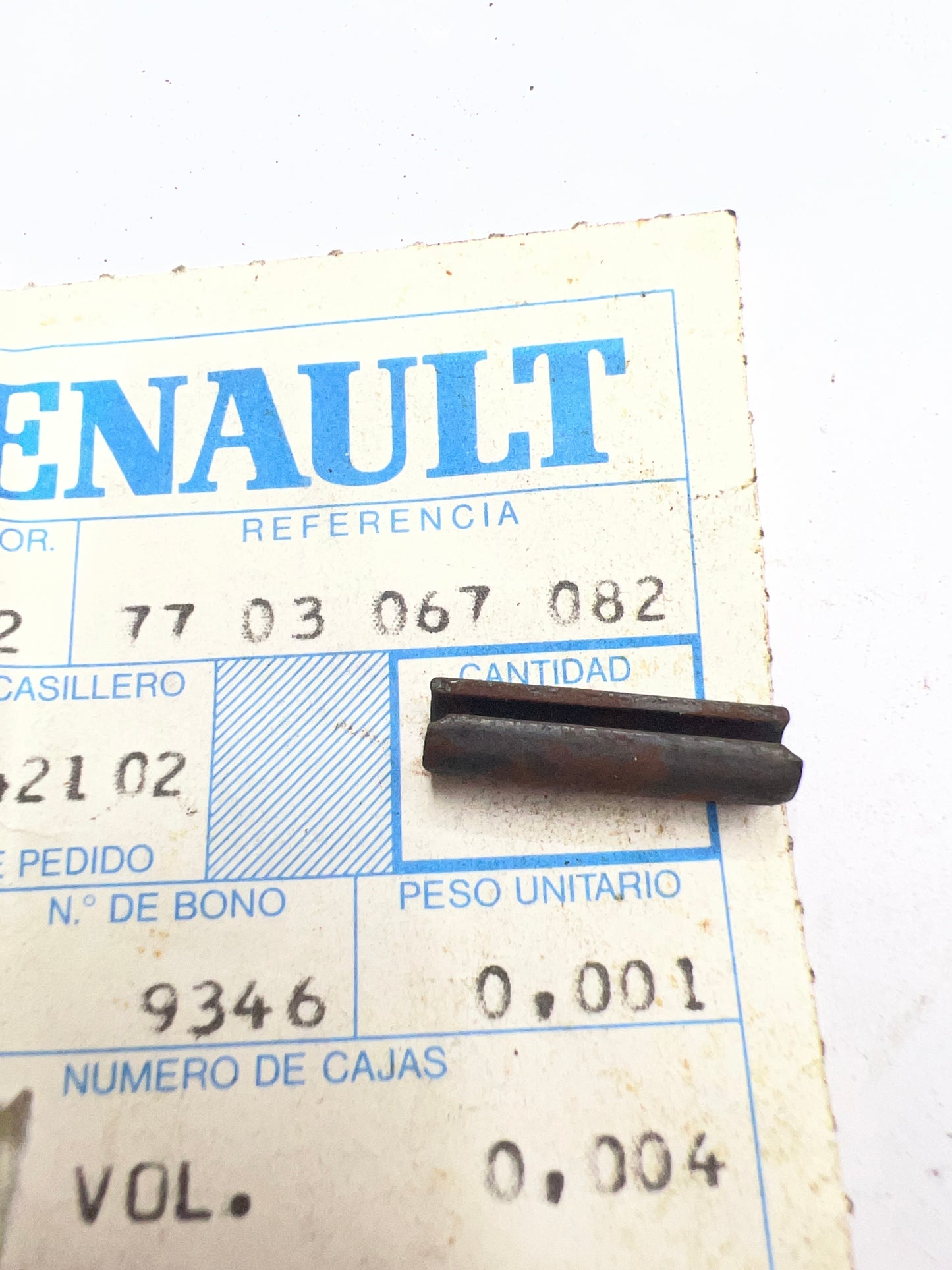 7703067082 PASADOR ELASTICO RENAULT