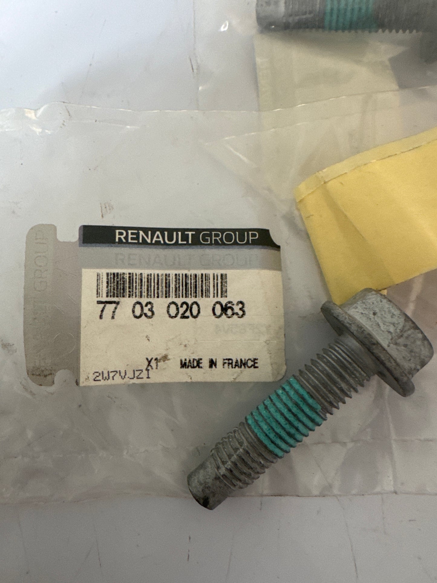 7703020063, TORNILLO M10X1, Renault