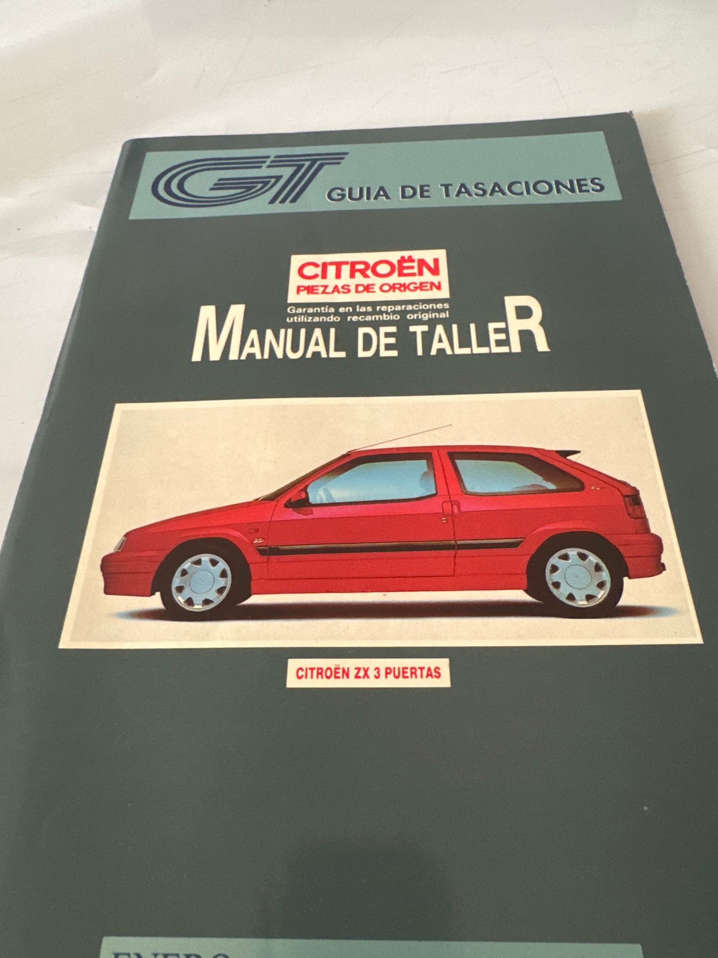 GT. Guía de tasaciones. Manual de taller. Citroën zx 3 puertas. Enero 1995