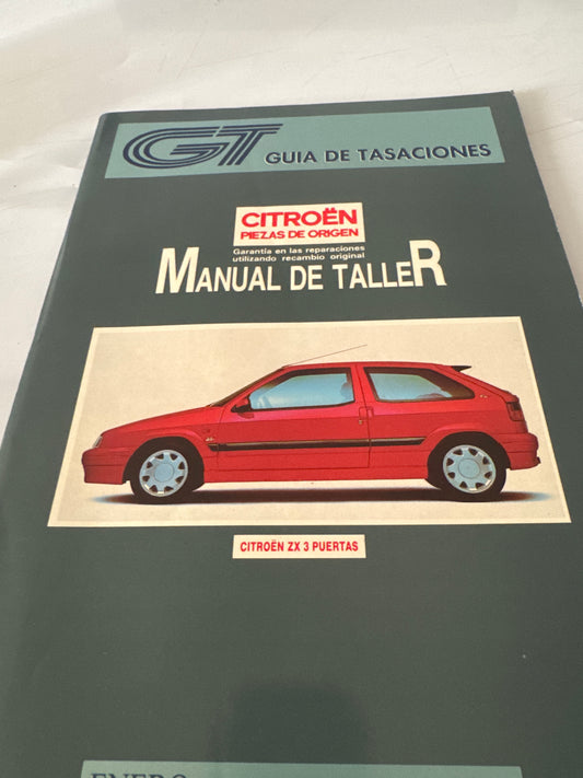 GT. Guía de tasaciones. Manual de taller. Citroën zx 3 puertas. Enero 1995