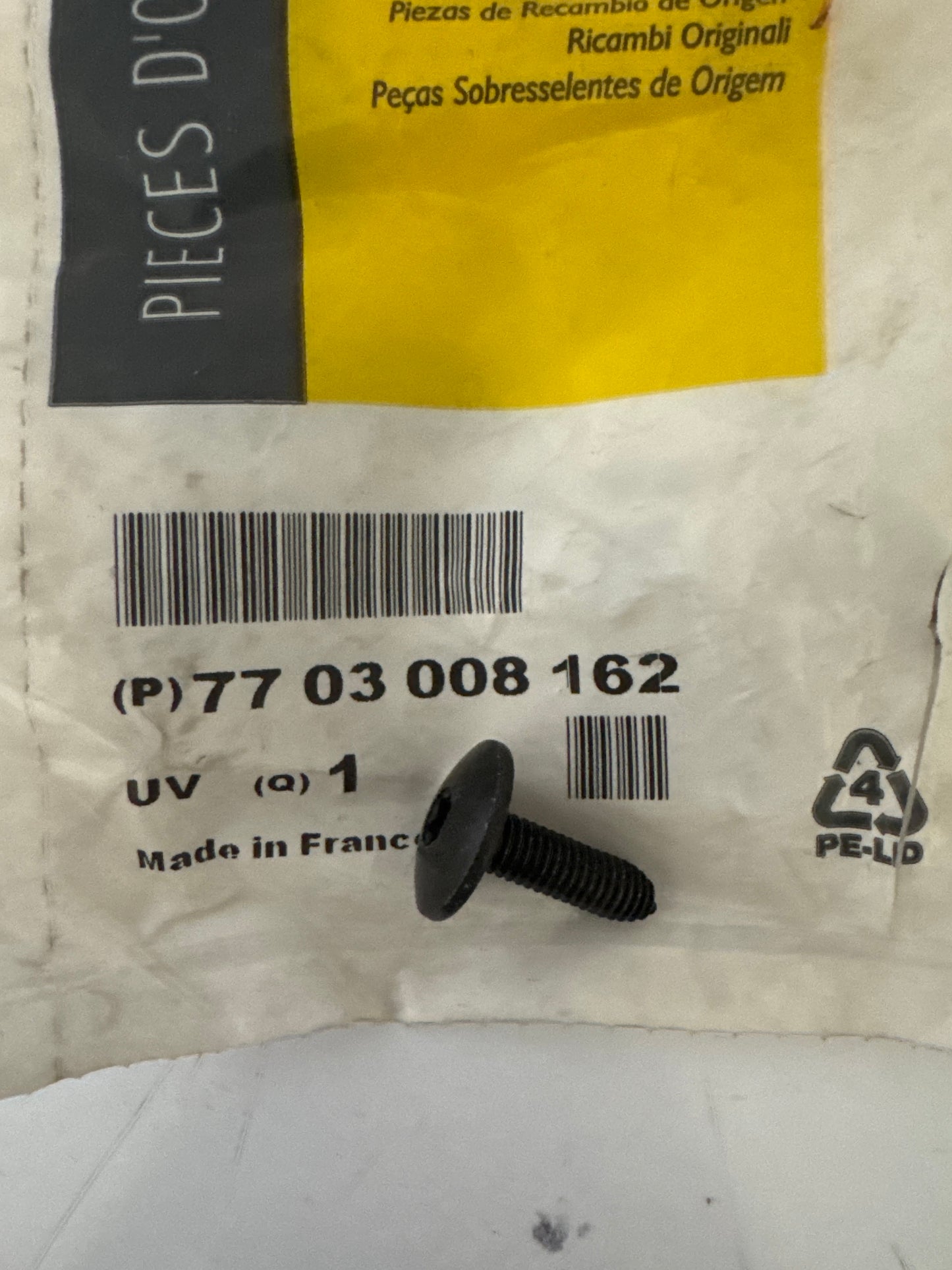 7703008162, TORNILLO RLX, Renault