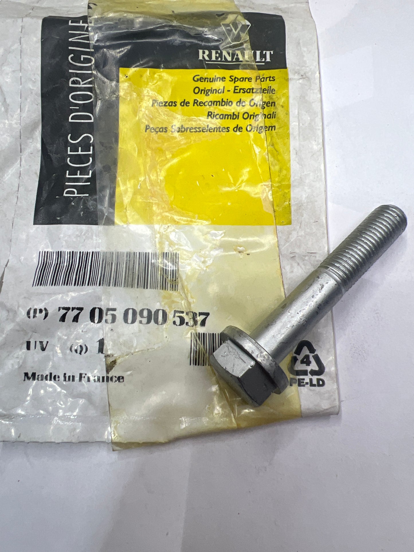 7705090537 TORNILLO M10X125 RENAULT