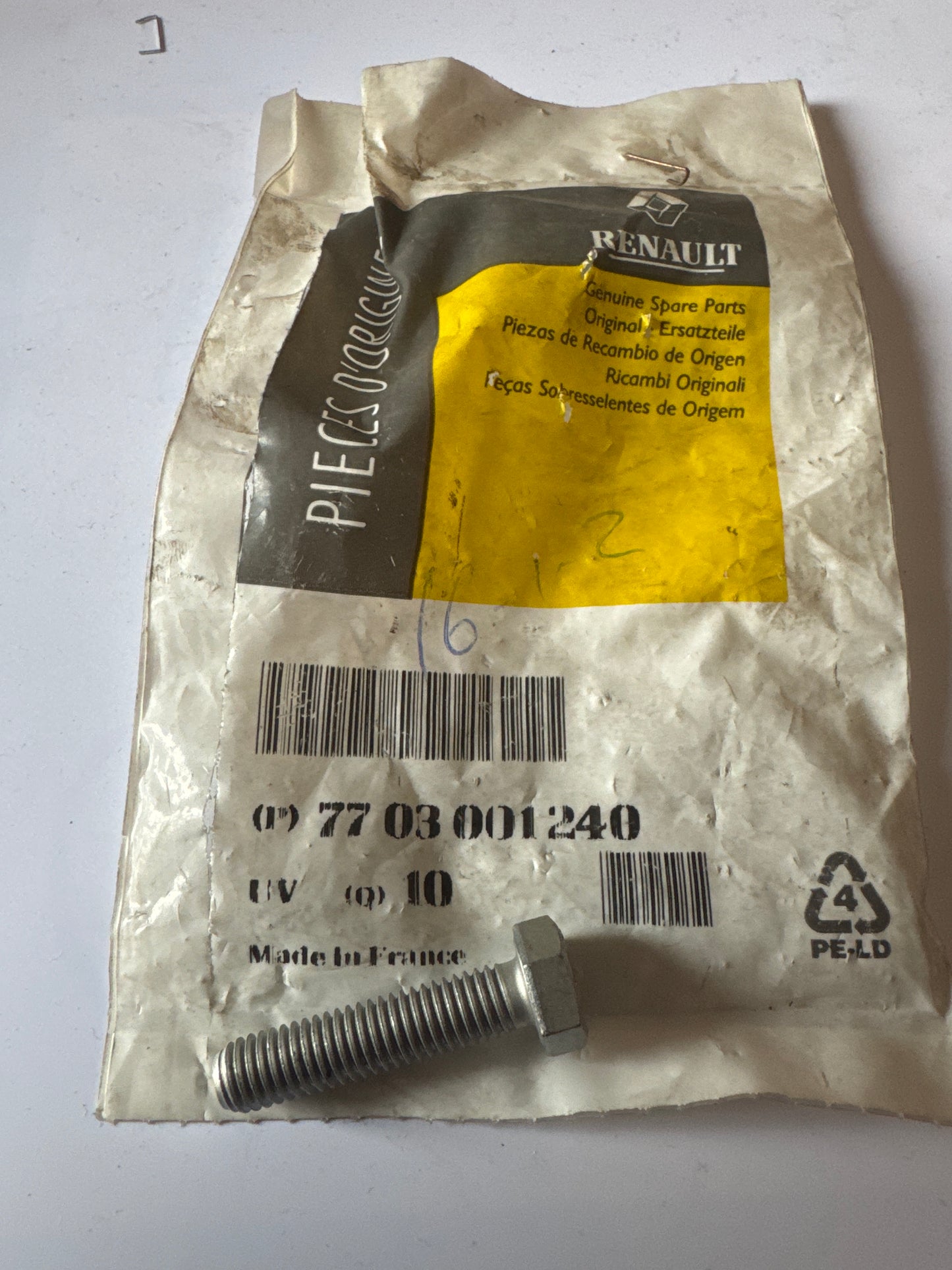 7703001240, TORNILLO, Renault