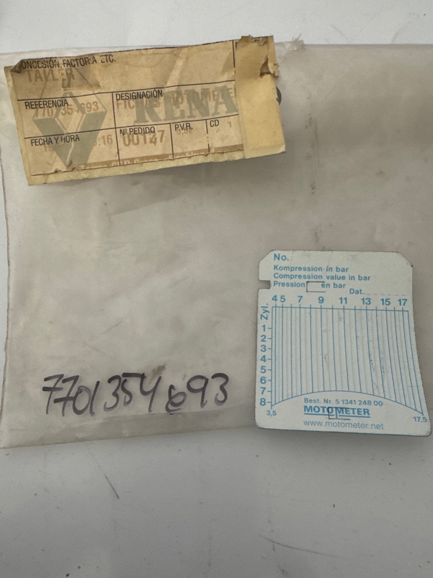 7701354693, FICHAS MOTOMETER, Renault