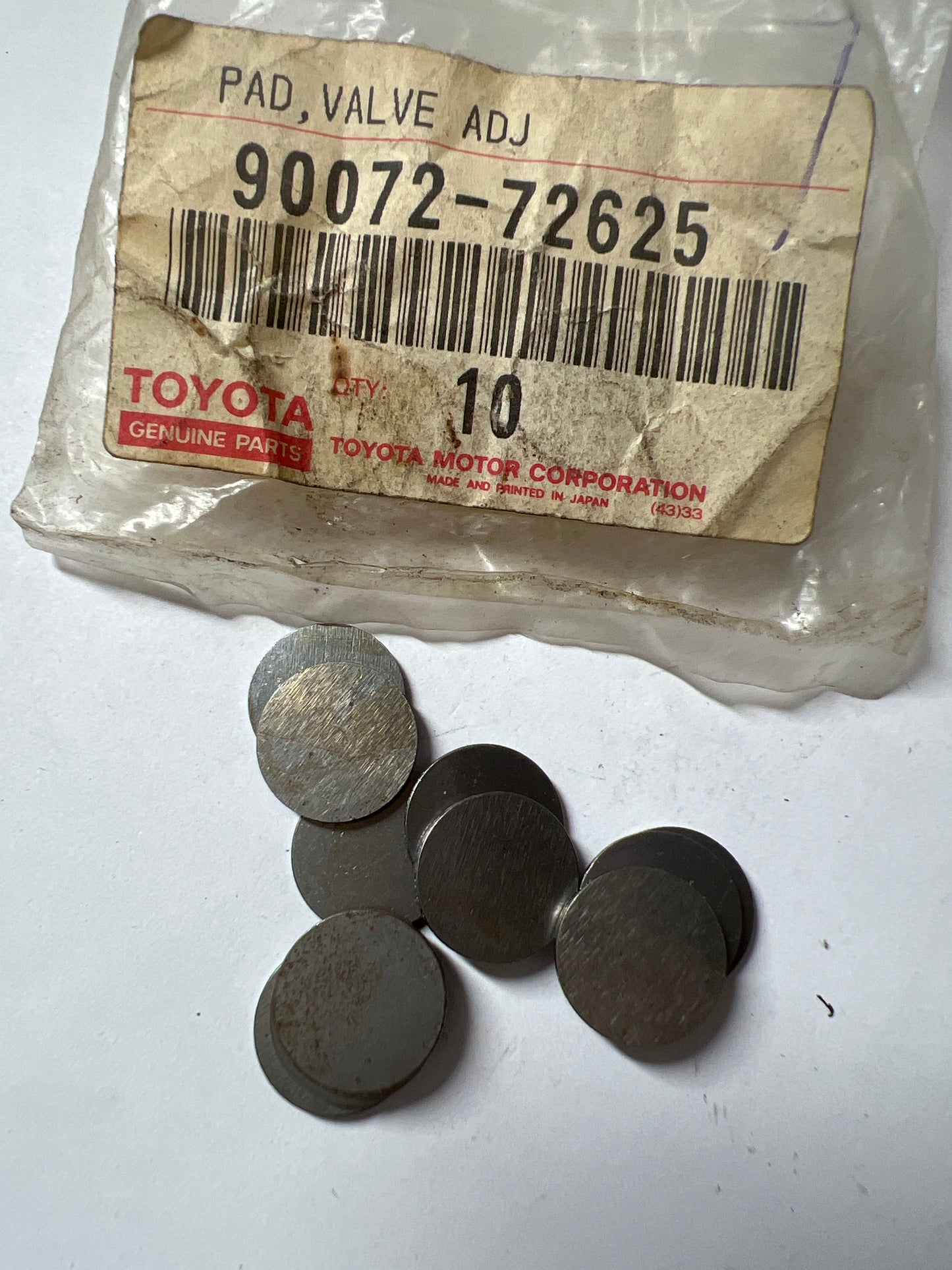 90072-72625 CAMSHAFT & VALVE, toyota