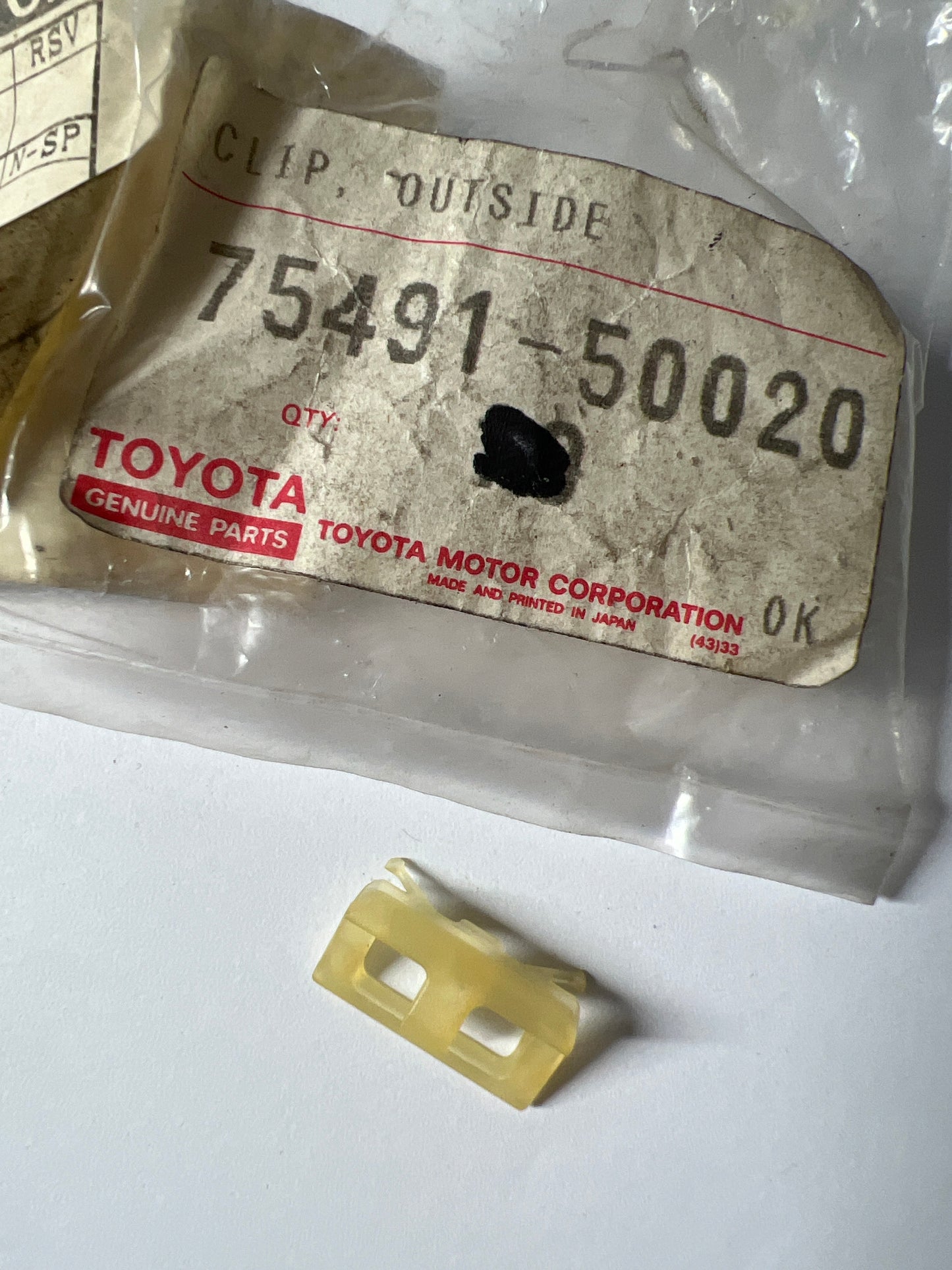 75491-50020, 75491-50020 REAR MOULDING, toyota, Toyota - Lexus