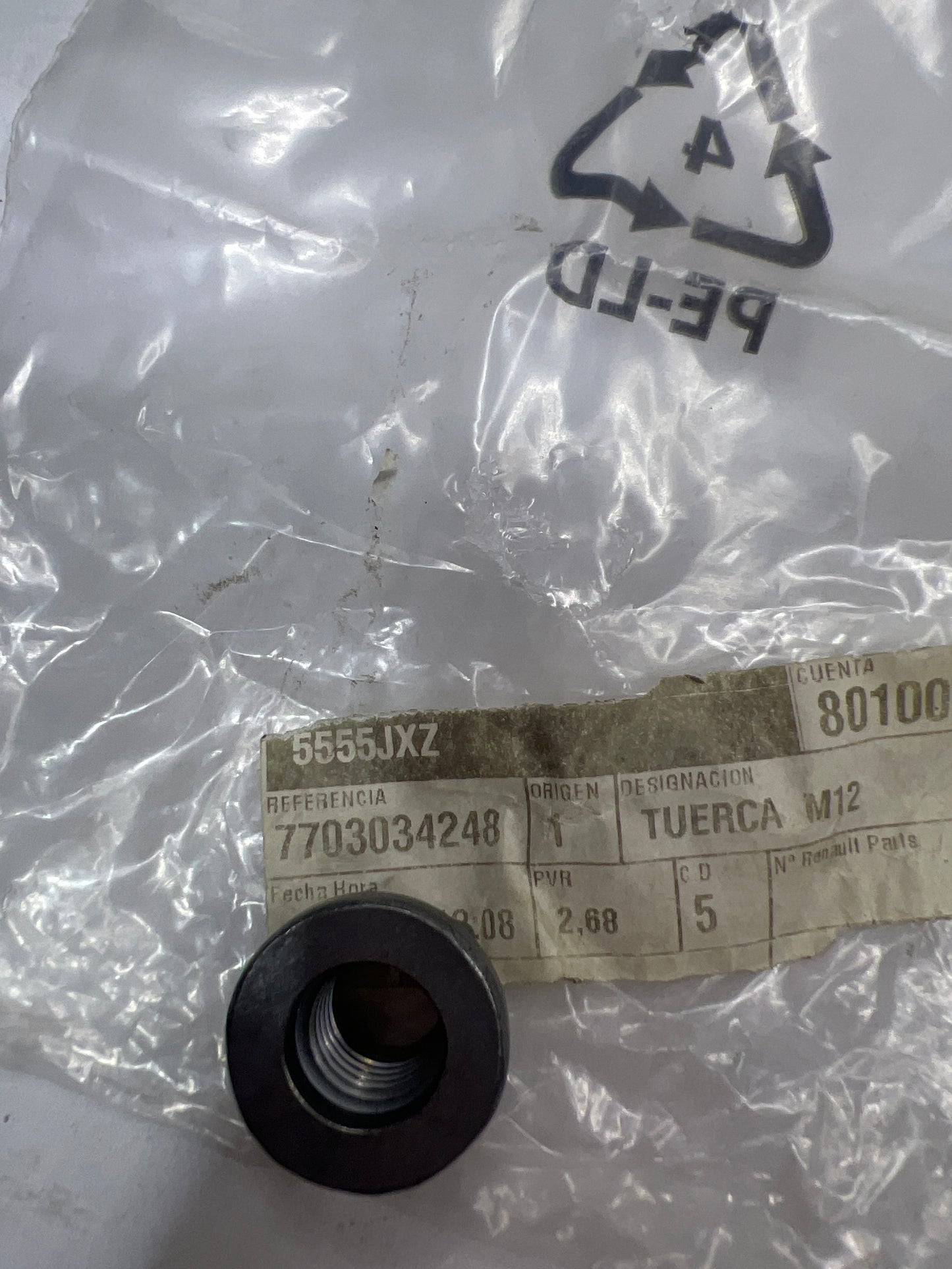 7703034248 TUERCA M12 RENAULT