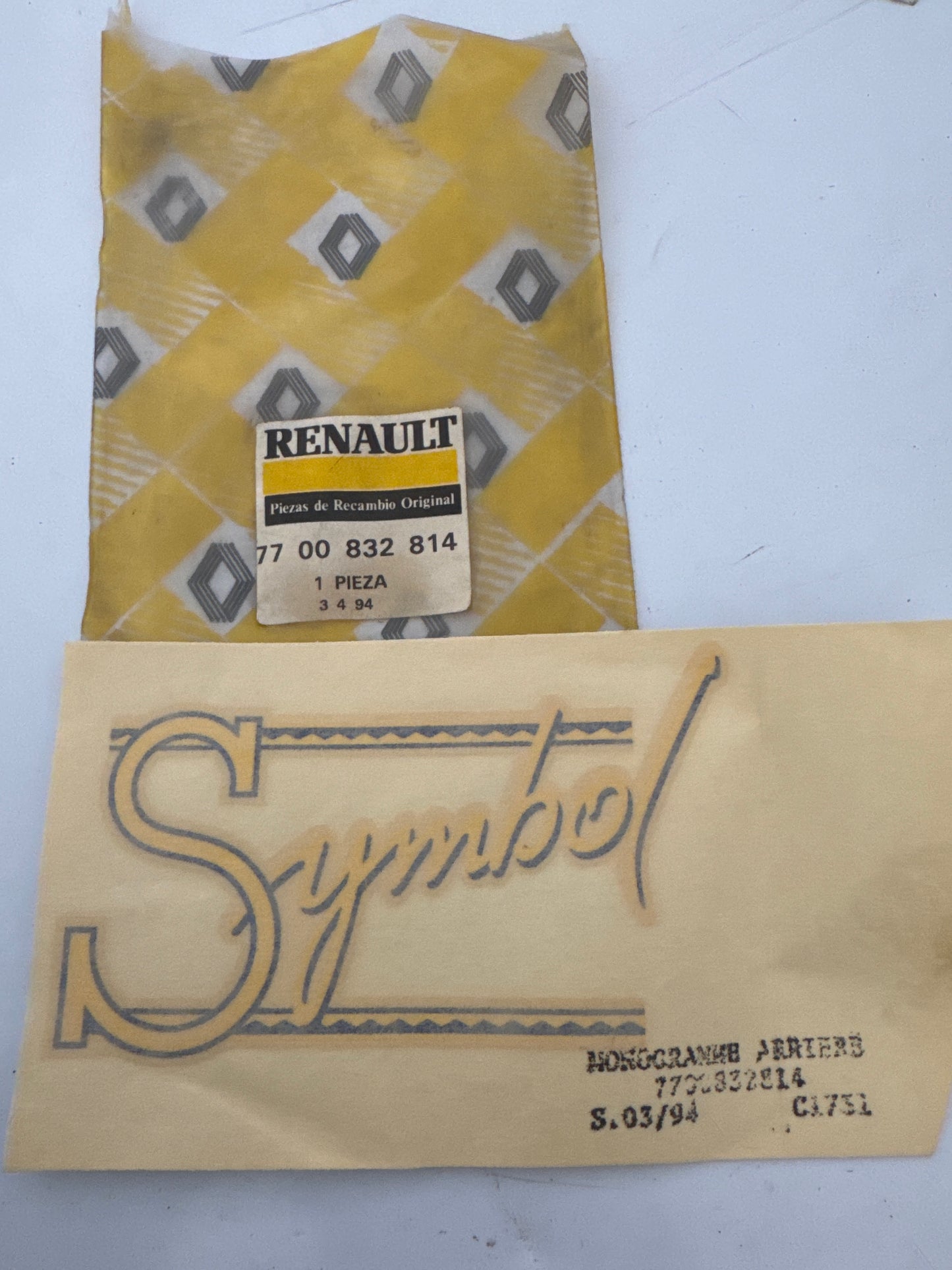 7700832814, BAN.DECOR."SYMBOL, Renault