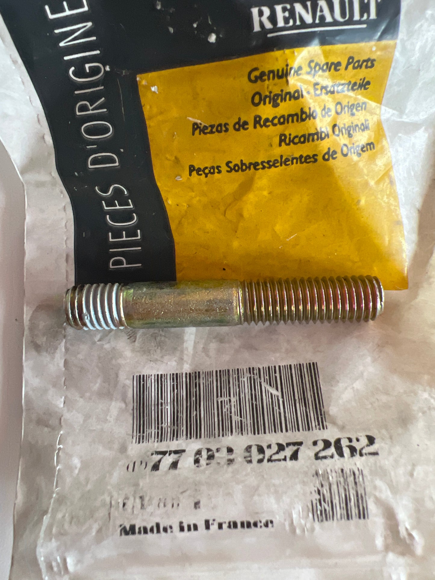 7703027262 ESPARRAGO ROSCADO RENAULT
