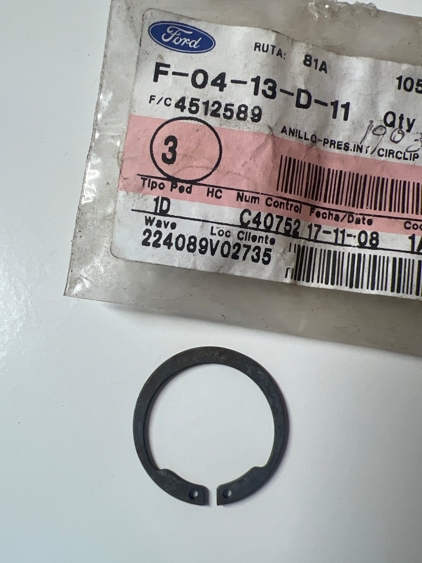 4512589, ANILLO DE PRESIÓN, Ford