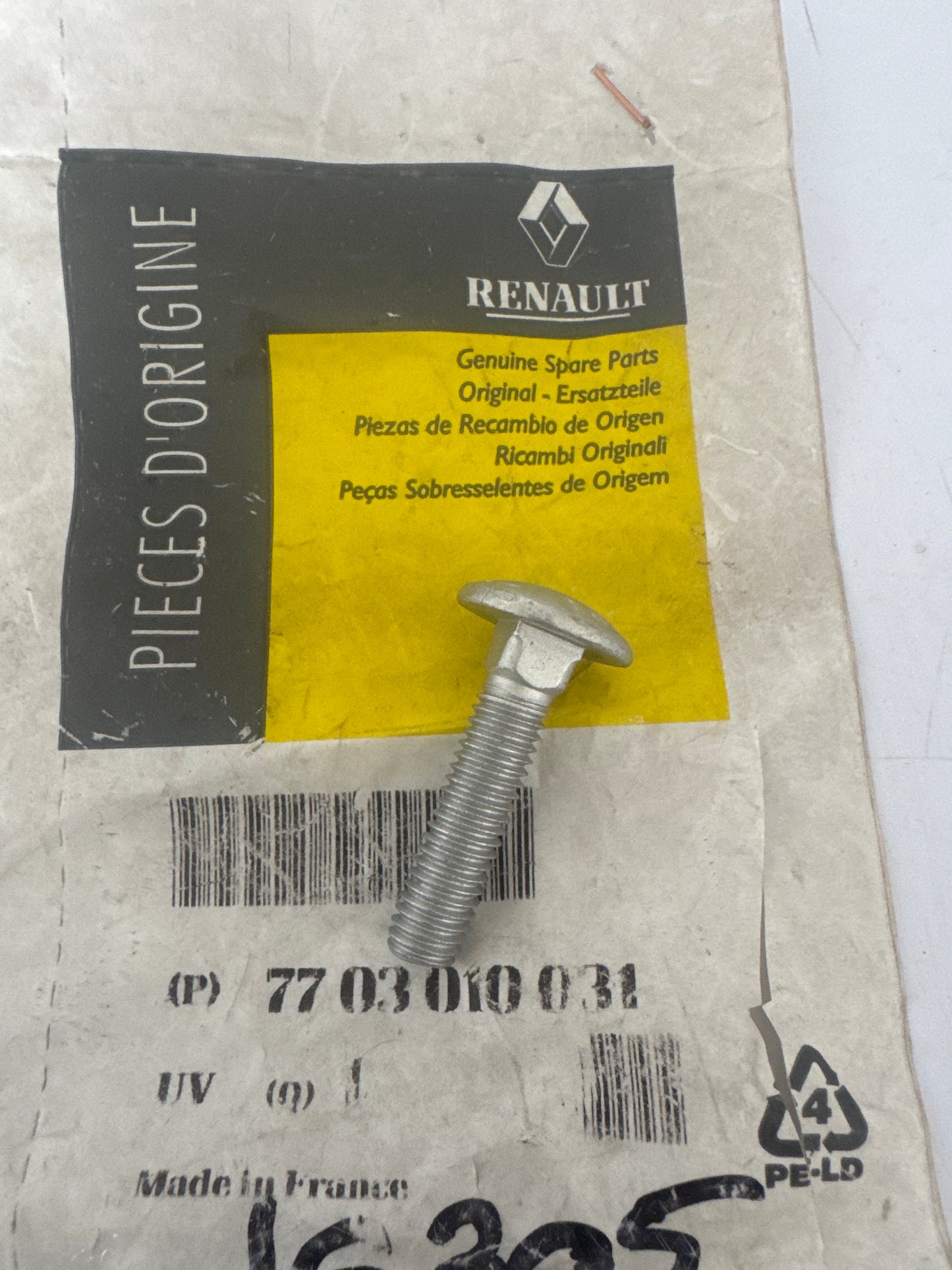 7703010031, TORNILLO, Renault