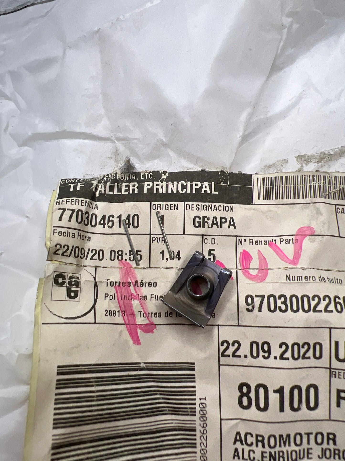 7703046140 GRAPA RENAULT