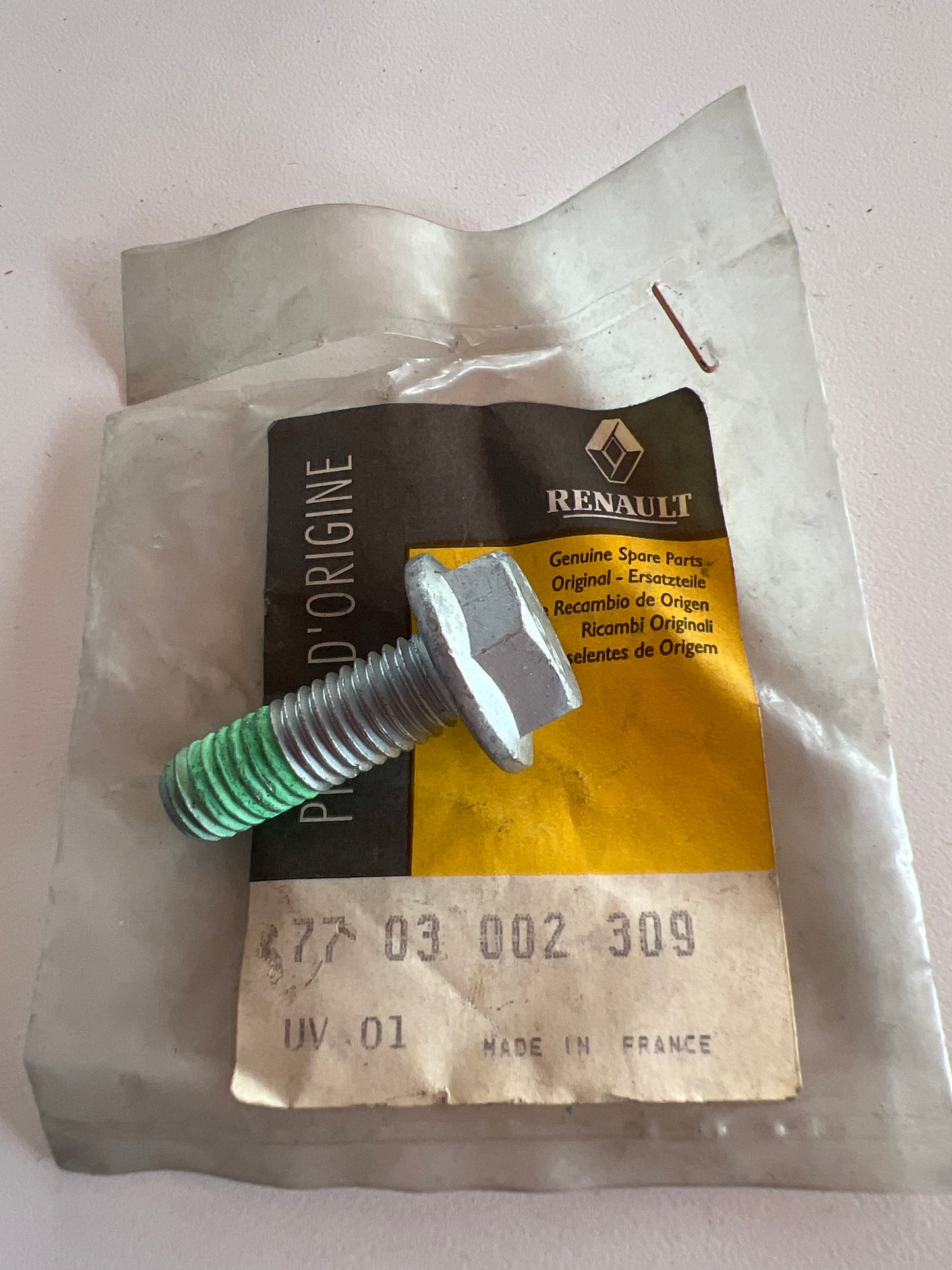 7703002309 TORNILLO HEXAGONAL RENAULT
