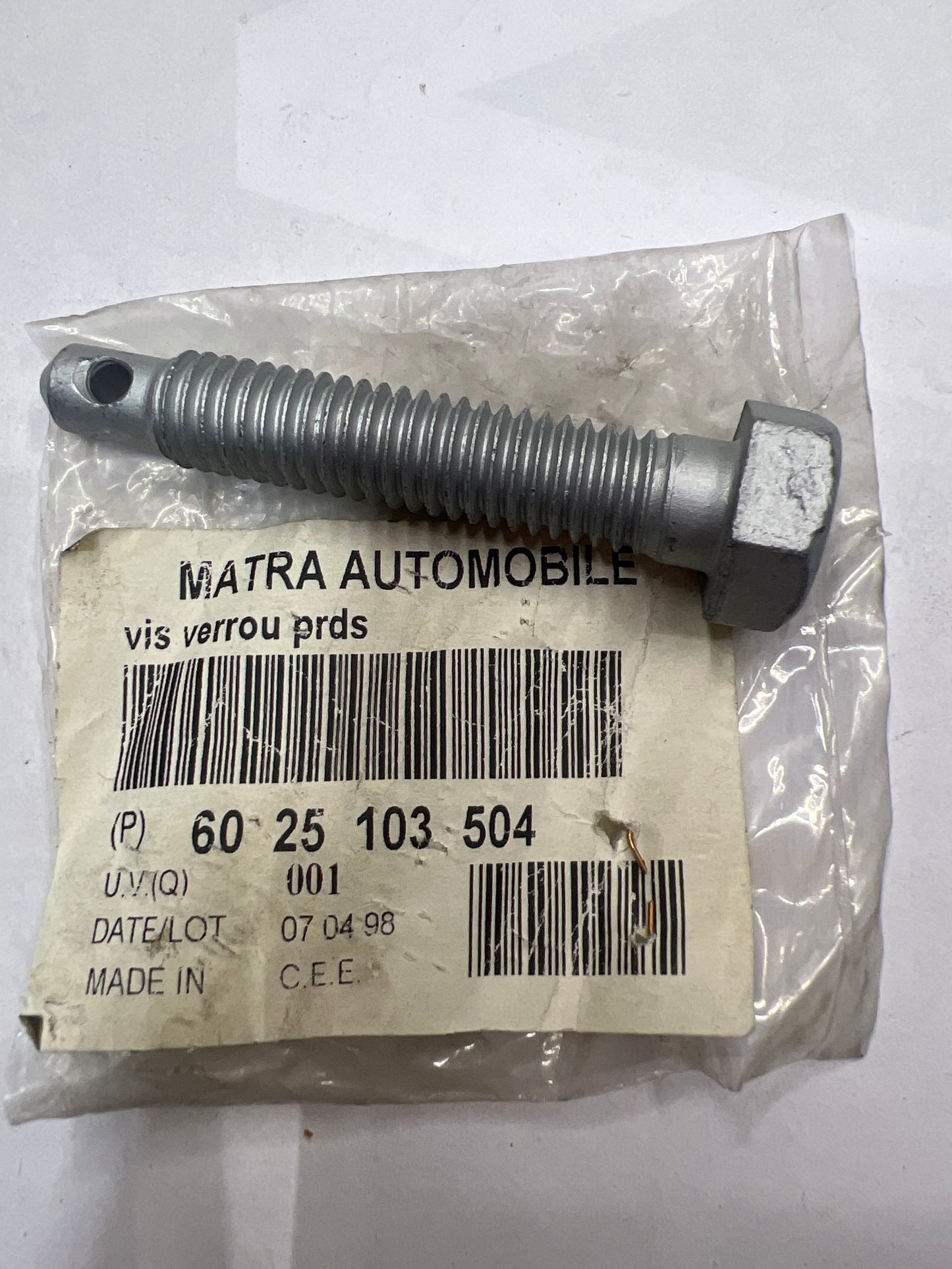 6025103504 TORNILLO RENAULT