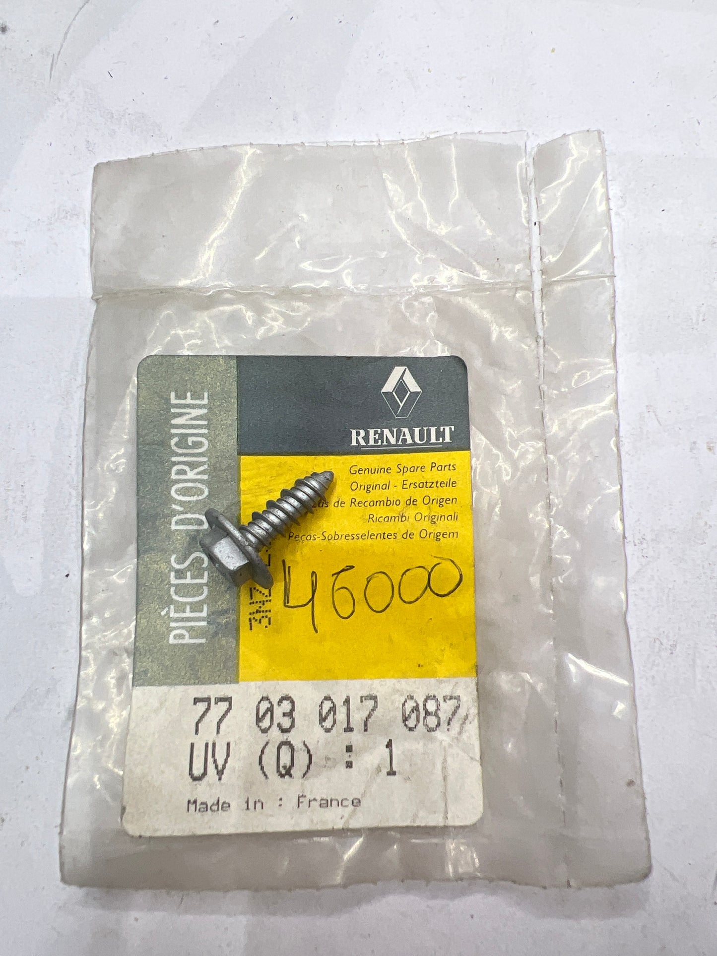 7703017087 Clip, tapacubos RENAULT