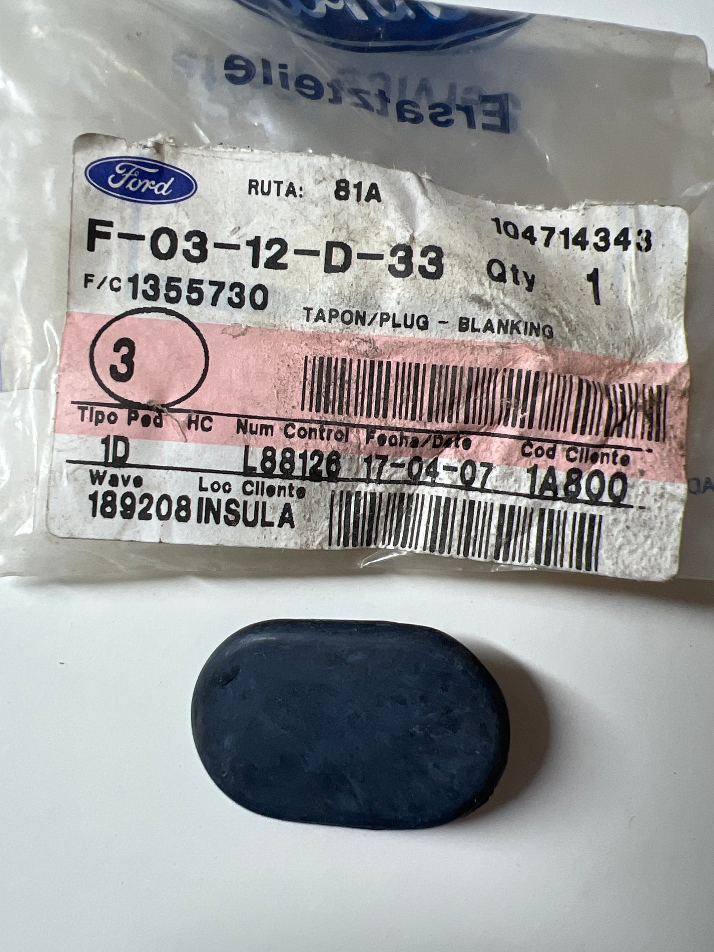 1355730, TAPÓN, Ford