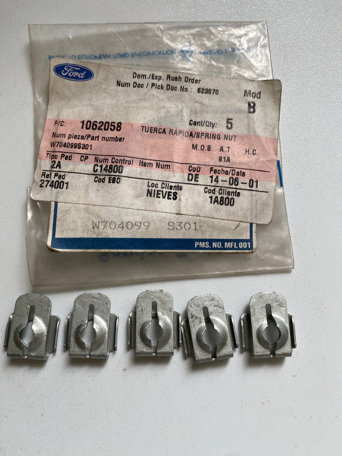 1062058, PORCA DE MOLA, Ford