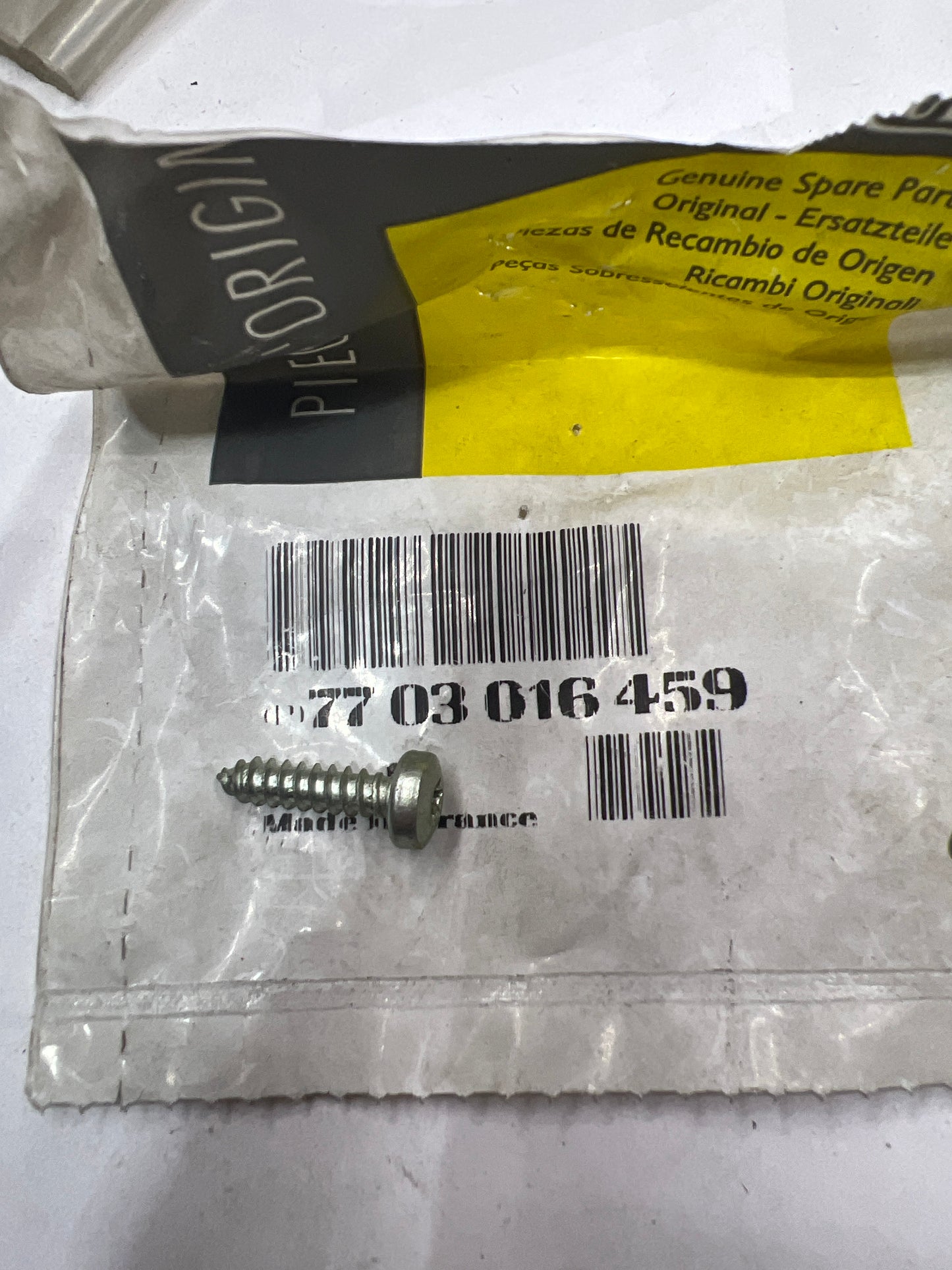 7703016459 TORNILLO BKT/FAN M RENAULT