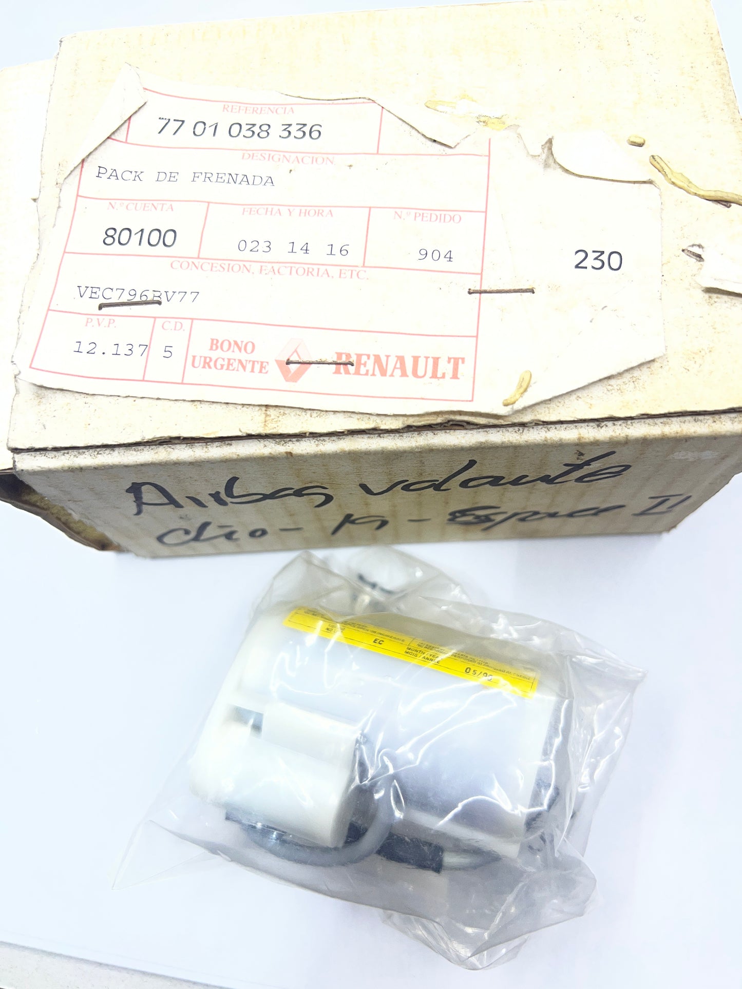 7701038336 MECHANISM AIR BAG RENAULT